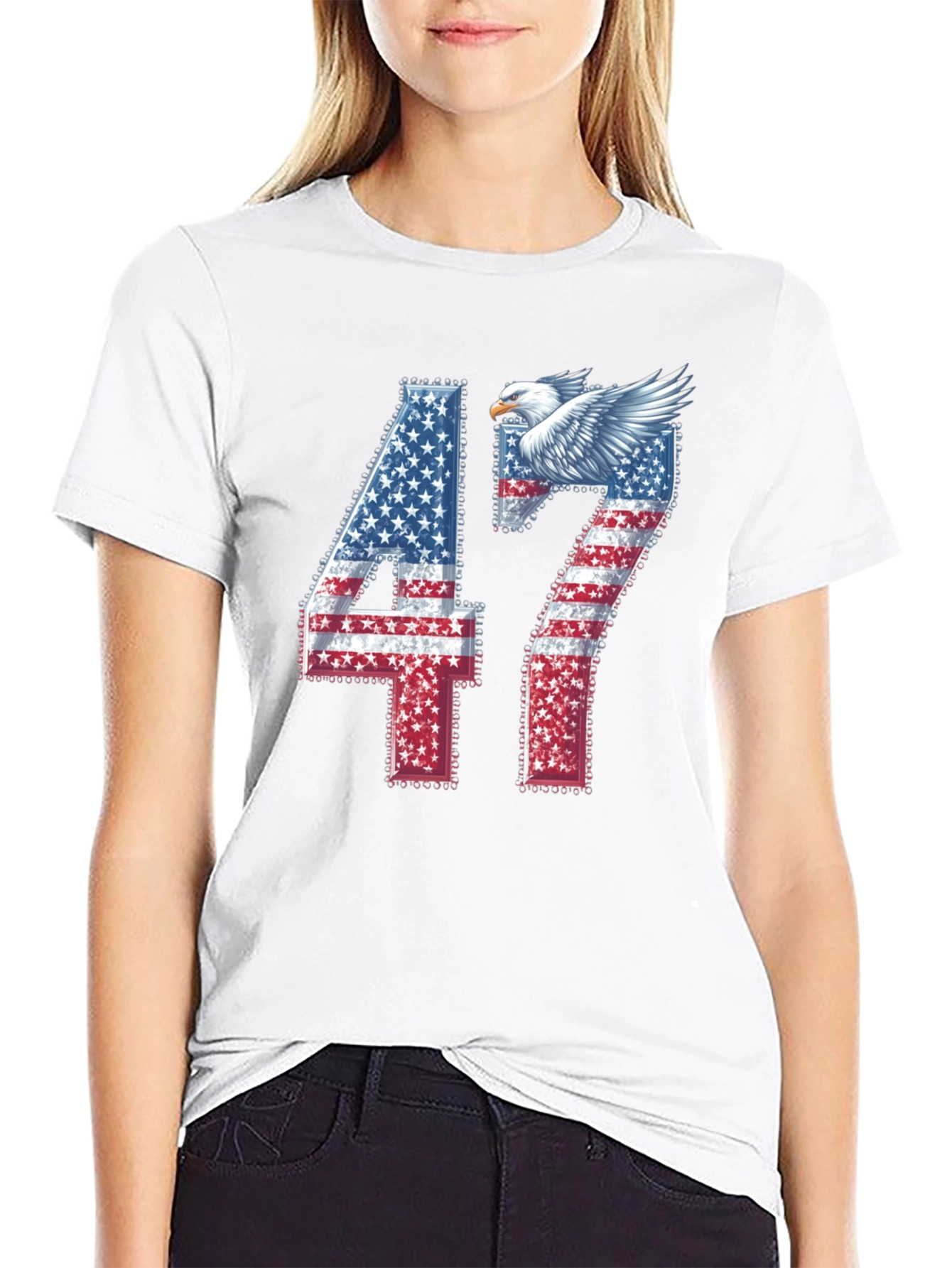 American Flag Eagle 47 Graphic Tee