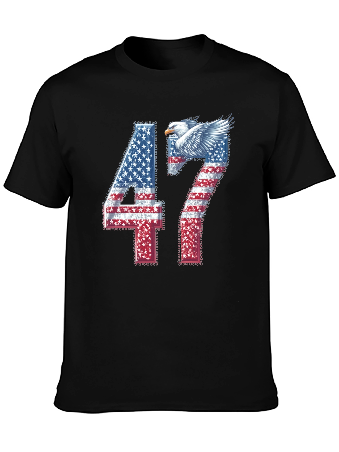 American Flag Eagle 47 Graphic Tee
