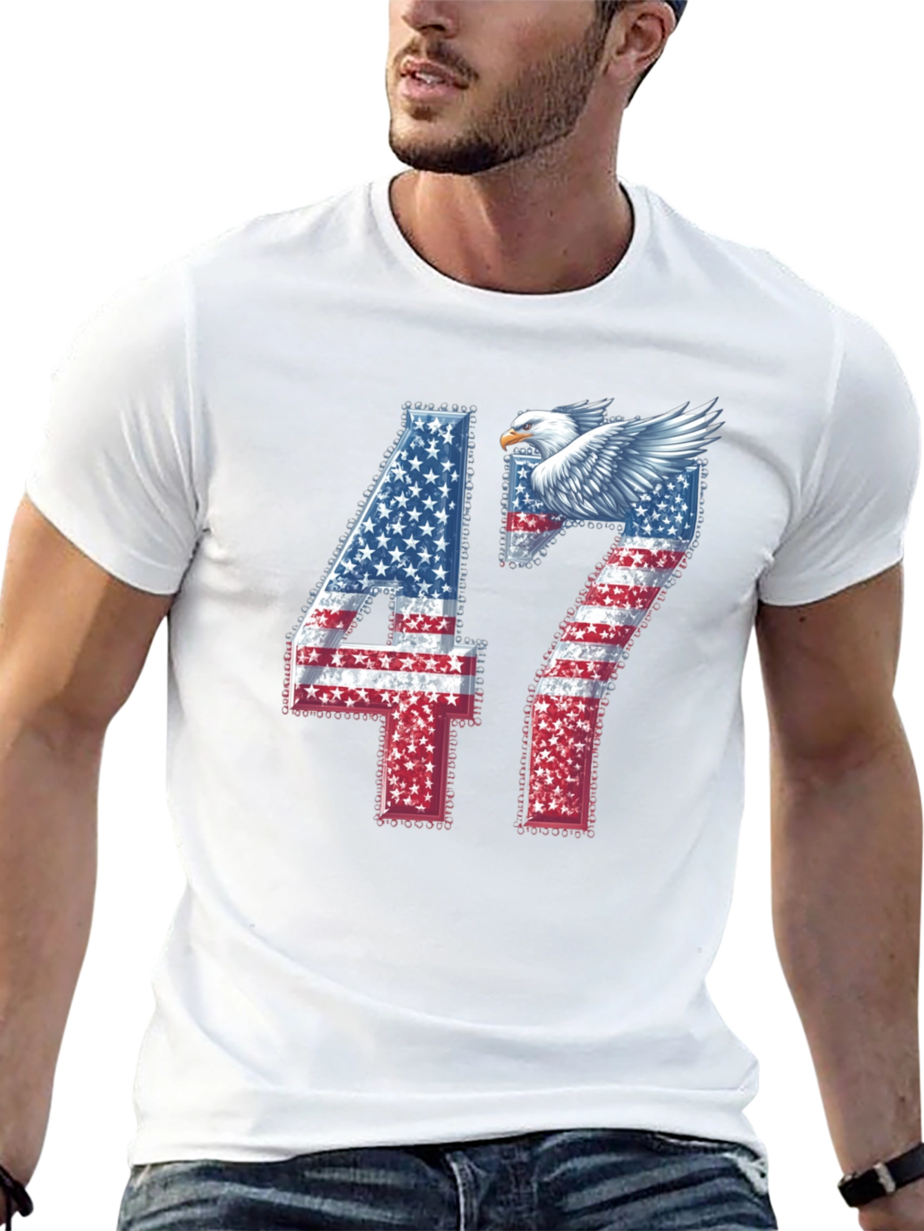 American Flag Eagle 47 Graphic Tee