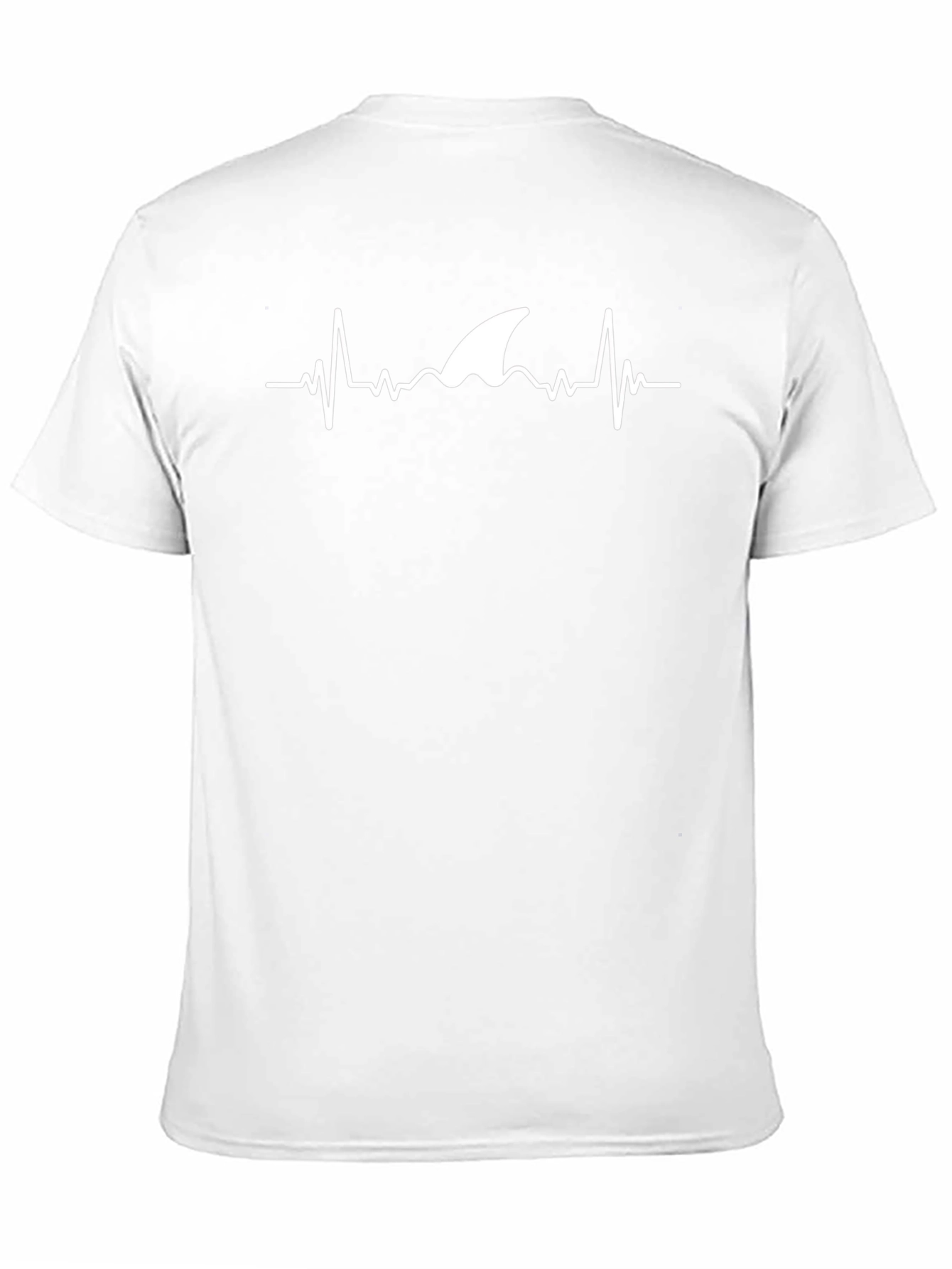 Shark Heartbeat T-Shirt - Black Cotton Tee