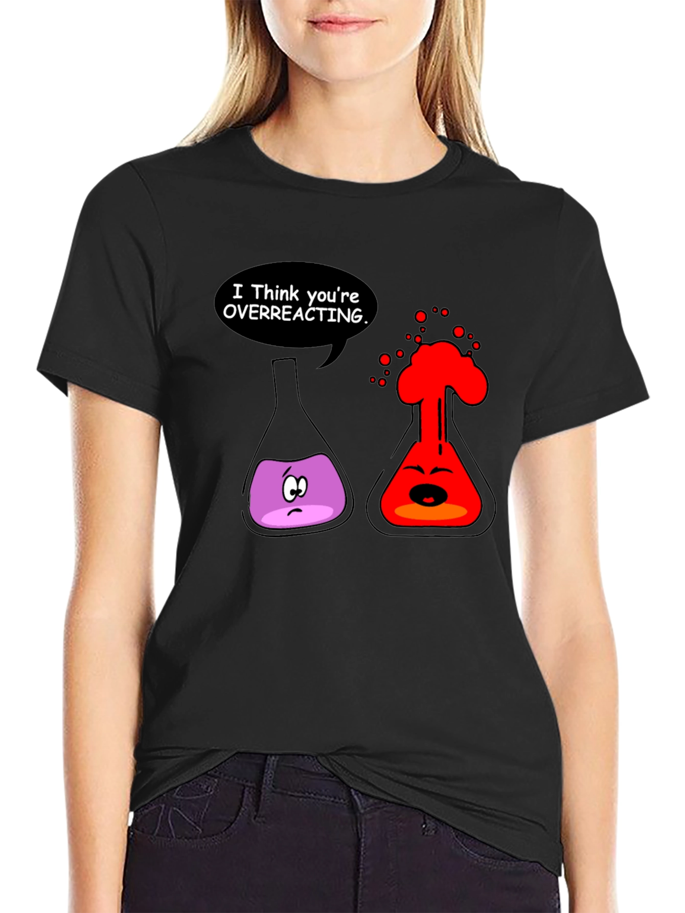 Chemistry Humor T-Shirt: Overreacting Flasks