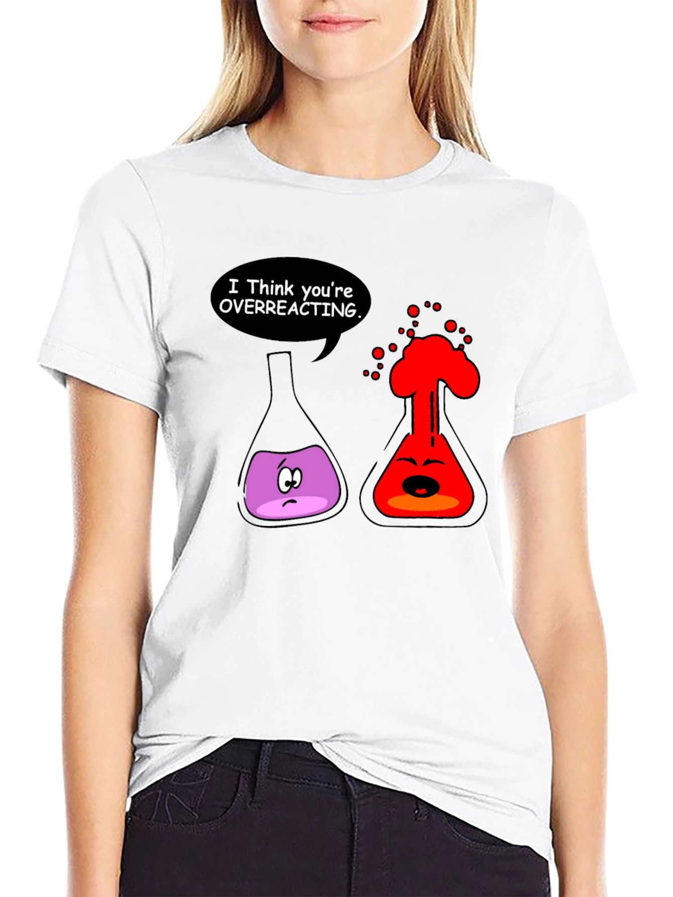 Chemistry Humor T-Shirt: Overreacting Flasks