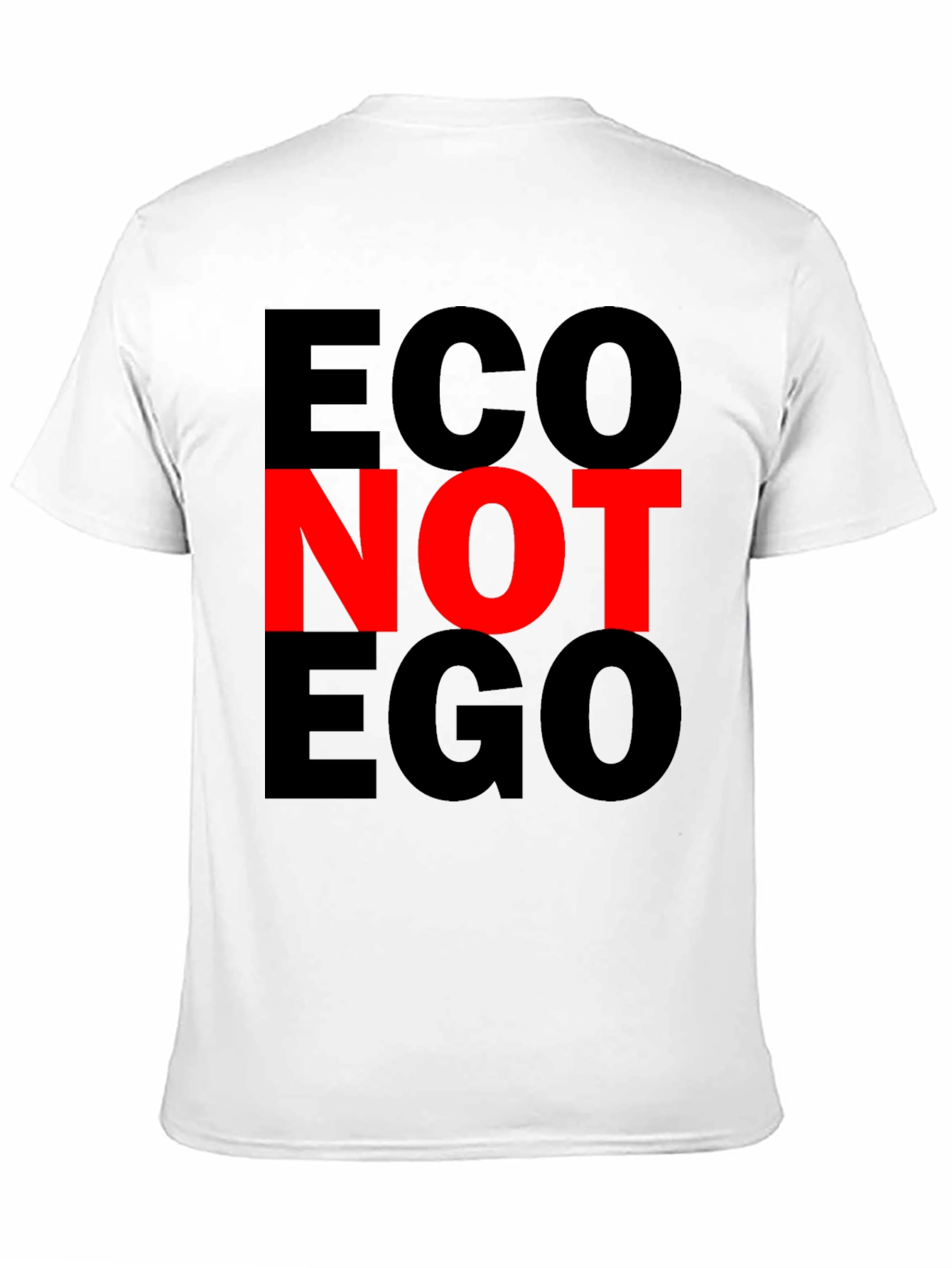 Eco Not Ego T-Shirt - Black Graphic Tee