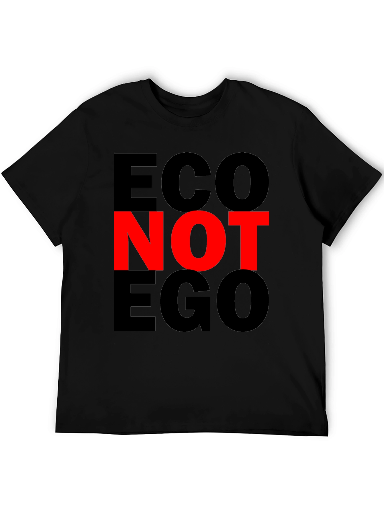 Eco Not Ego T-Shirt - Black Graphic Tee