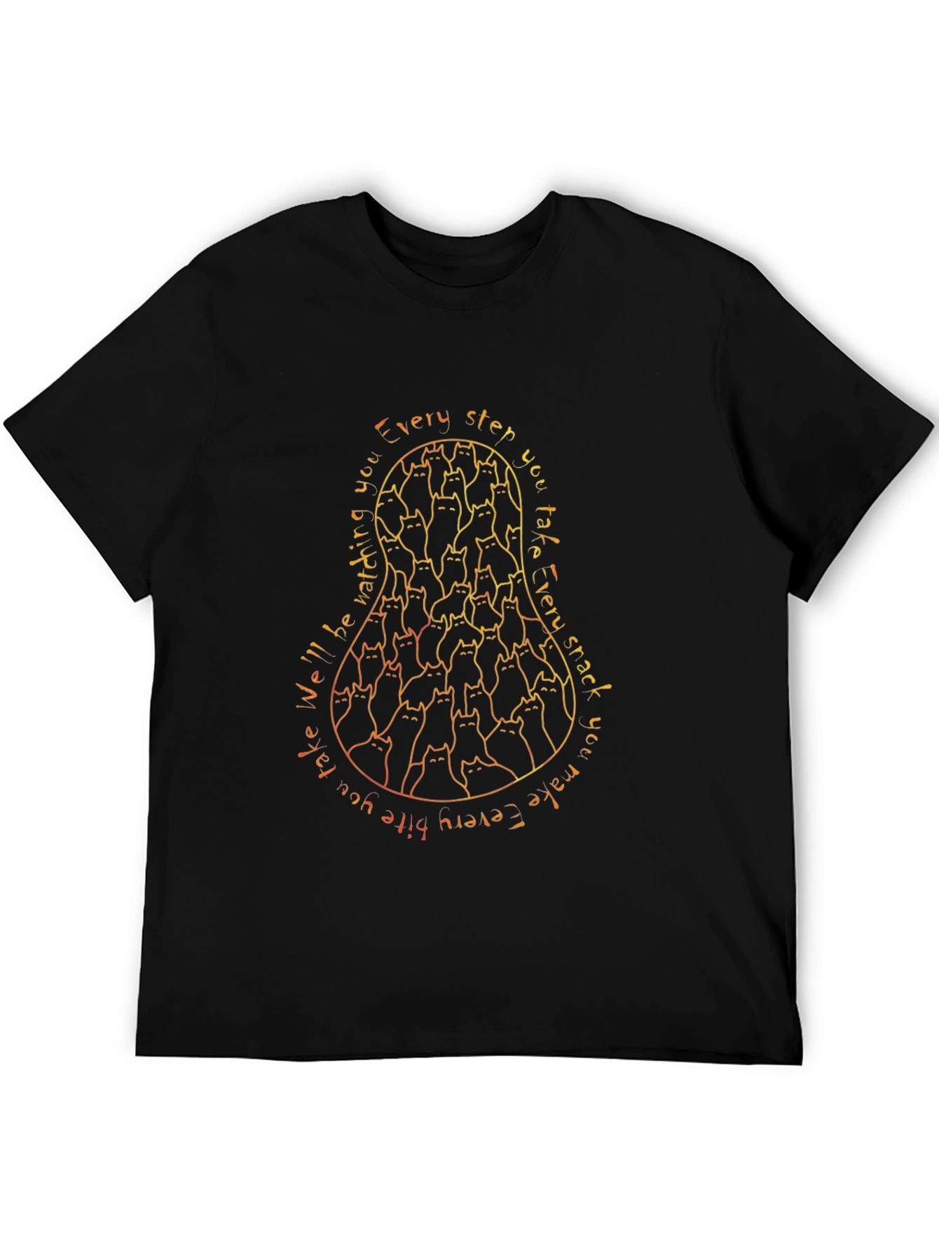 Cat Silhouette T-Shirt - Well Be Watching You