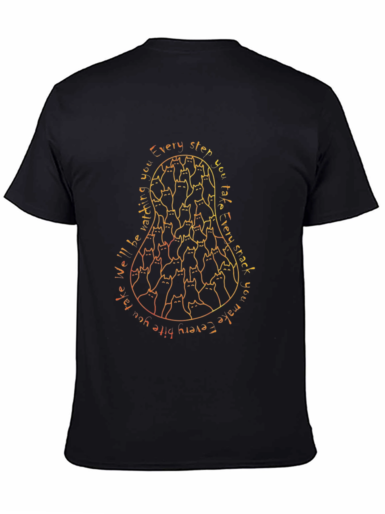 Cat Silhouette T-Shirt - Well Be Watching You
