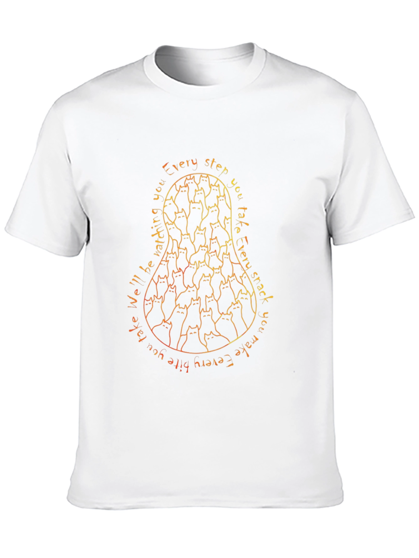 Cat Silhouette T-Shirt - Well Be Watching You