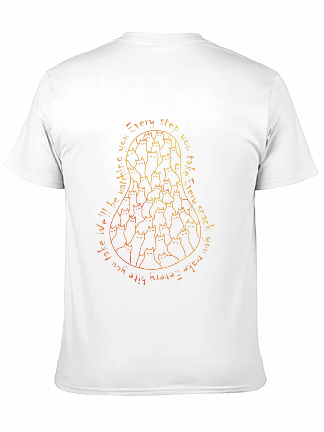 Cat Silhouette T-Shirt - Well Be Watching You