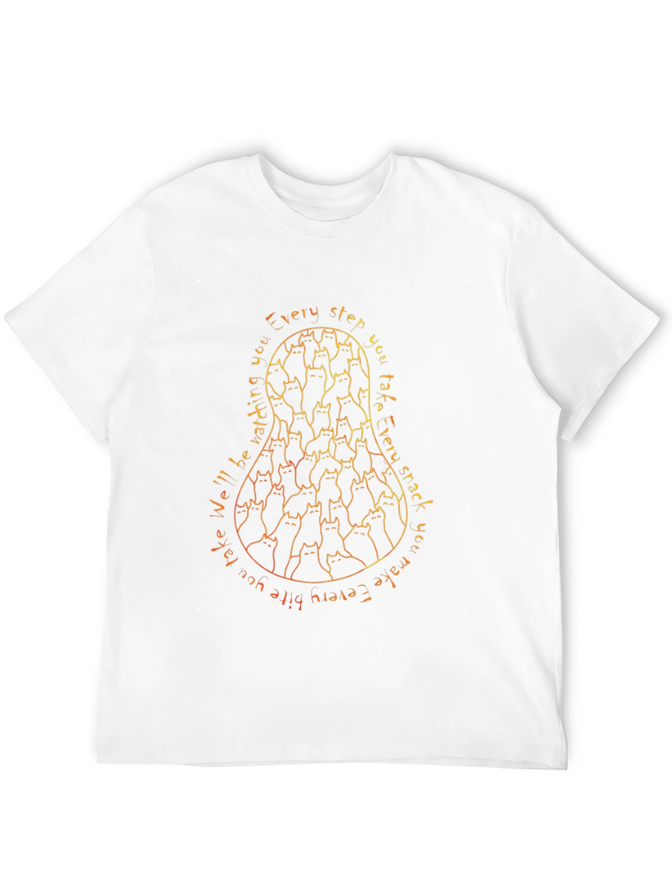 Cat Silhouette T-Shirt - Well Be Watching You