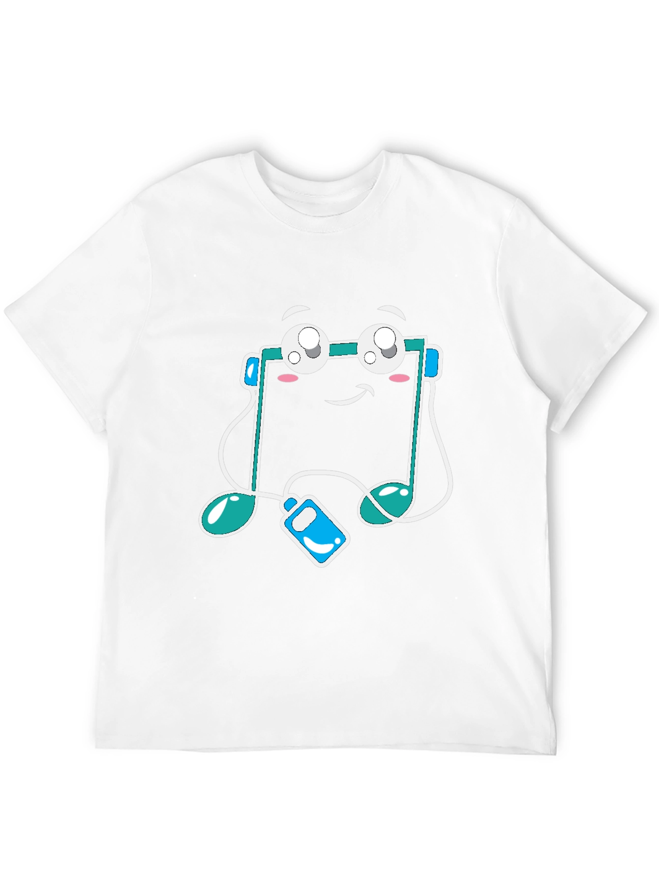 Musical Note Graphic Tee - Black Cotton T-Shirt