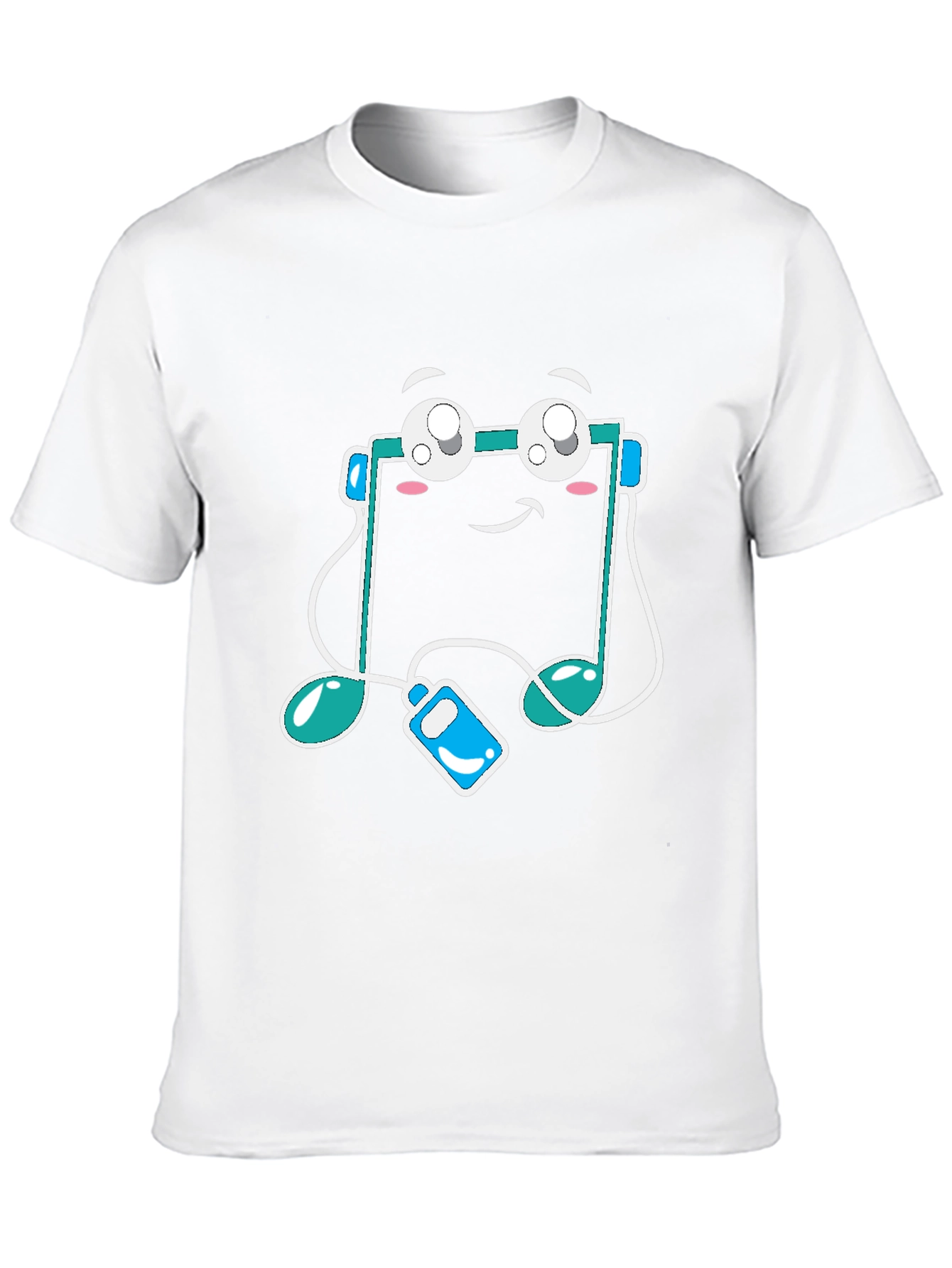 Musical Note Graphic Tee - Black Cotton T-Shirt