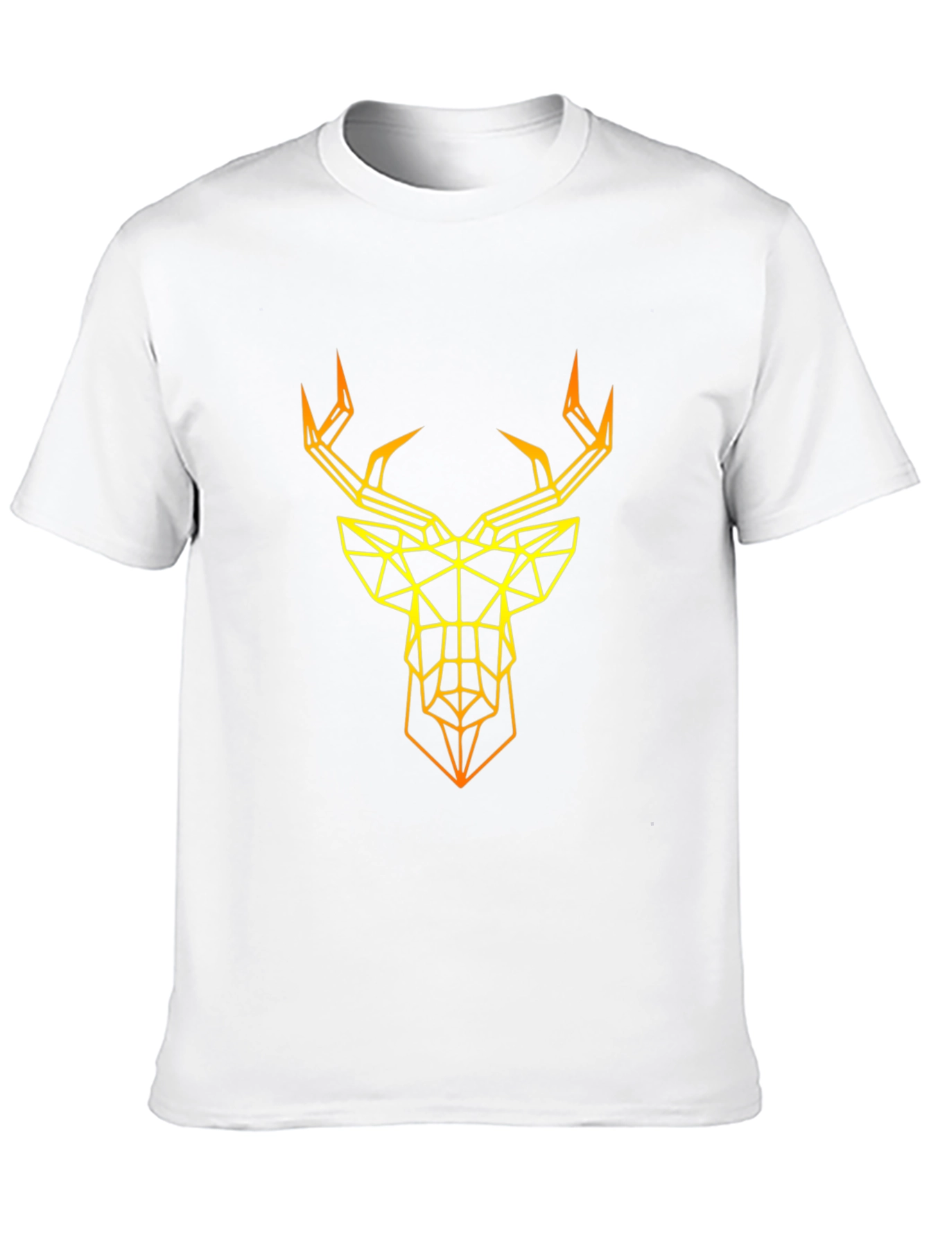Geometric Deer Graphic T-Shirt - Modern Art Tee