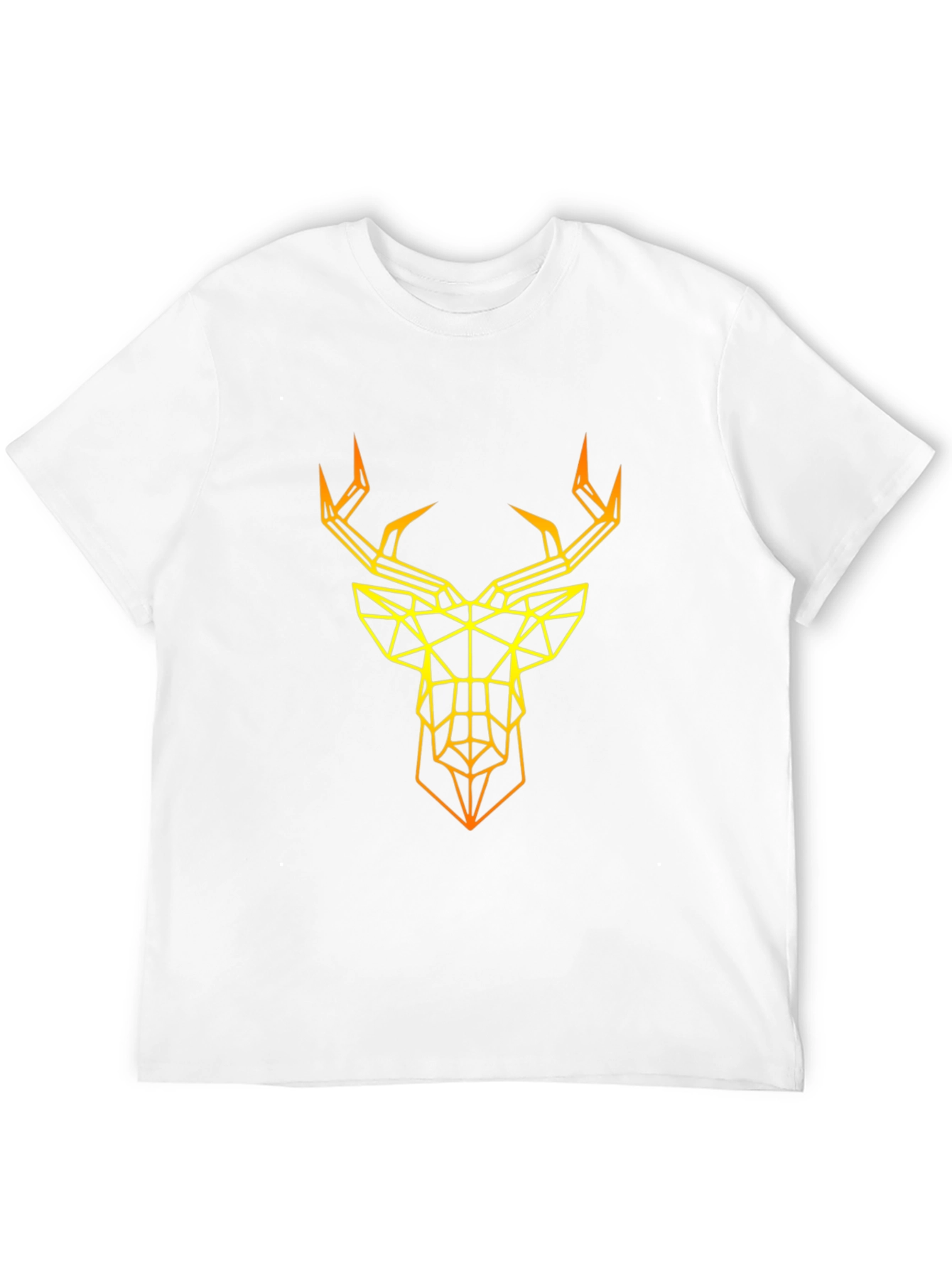 Geometric Deer Graphic T-Shirt - Modern Art Tee