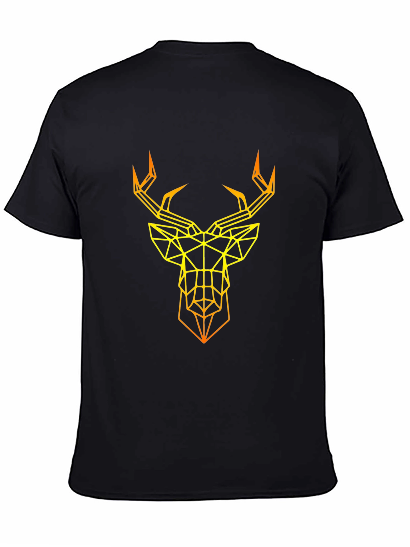 Geometric Deer Graphic T-Shirt - Modern Art Tee