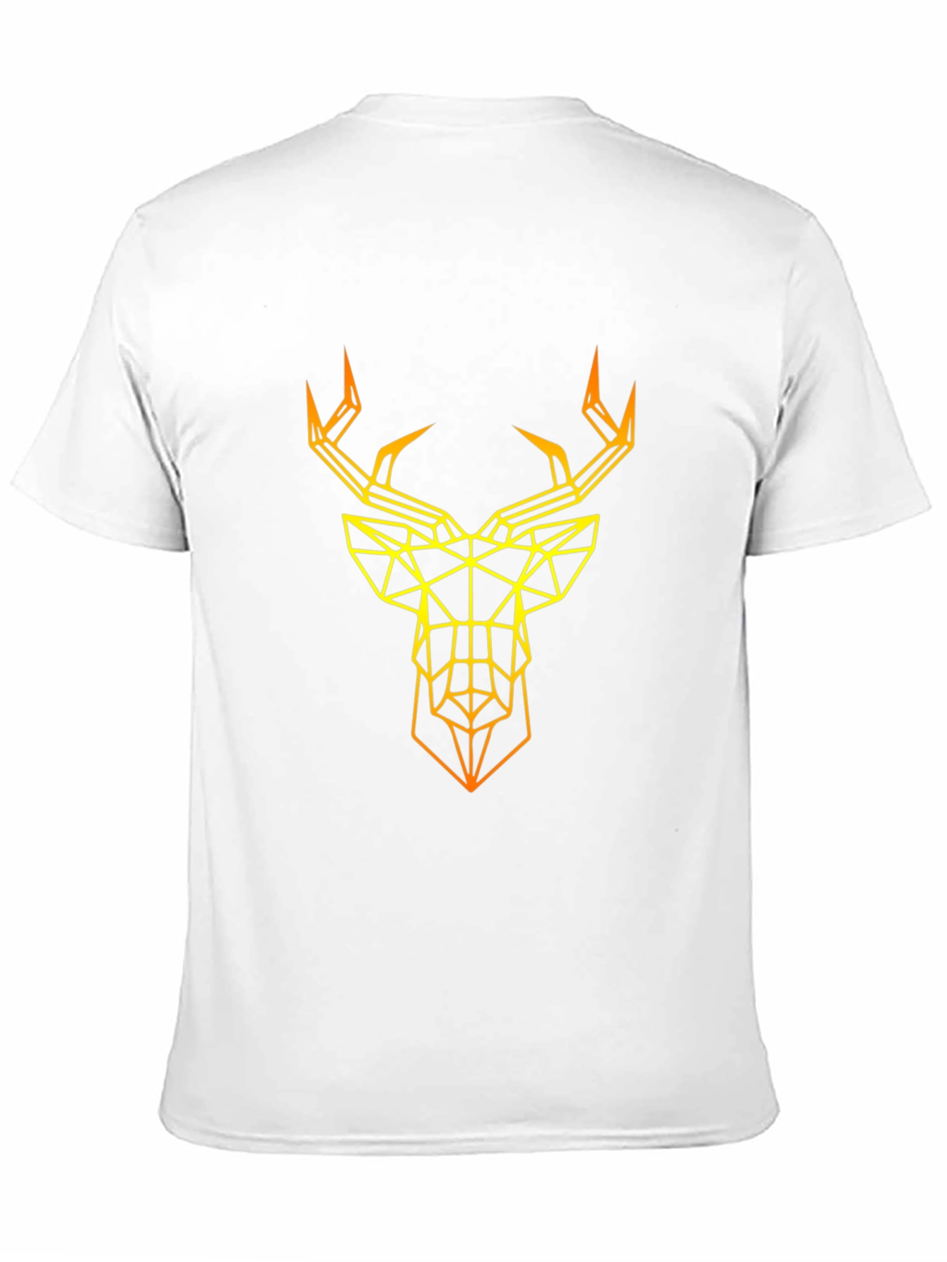 Geometric Deer Graphic T-Shirt - Modern Art Tee