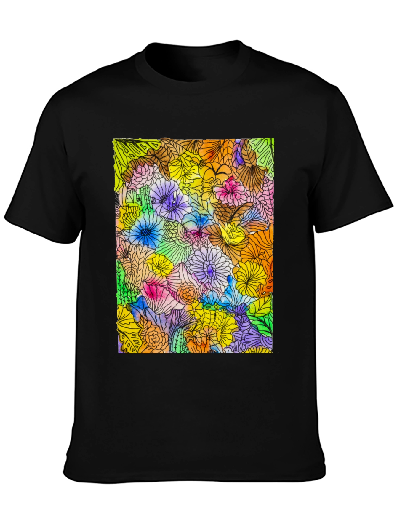 Floral Burst Graphic Tee - Vibrant & Unique