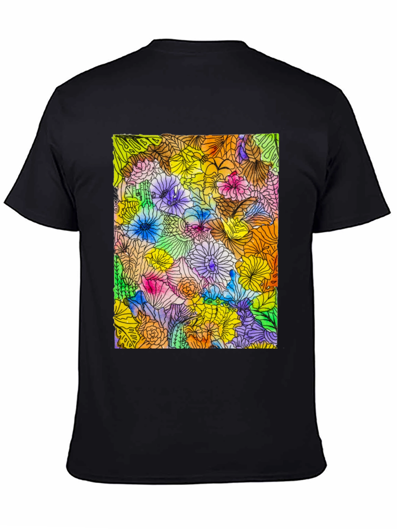 Floral Burst Graphic Tee - Vibrant & Unique