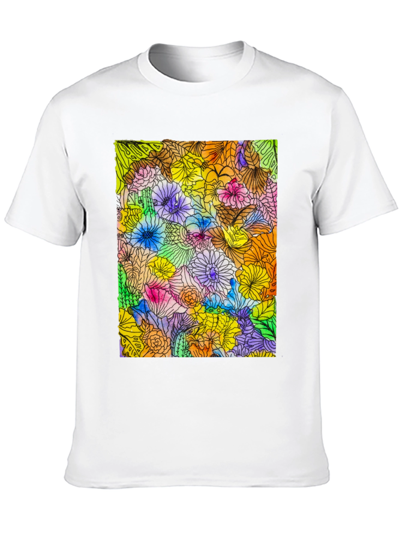 Floral Burst Graphic Tee - Vibrant & Unique