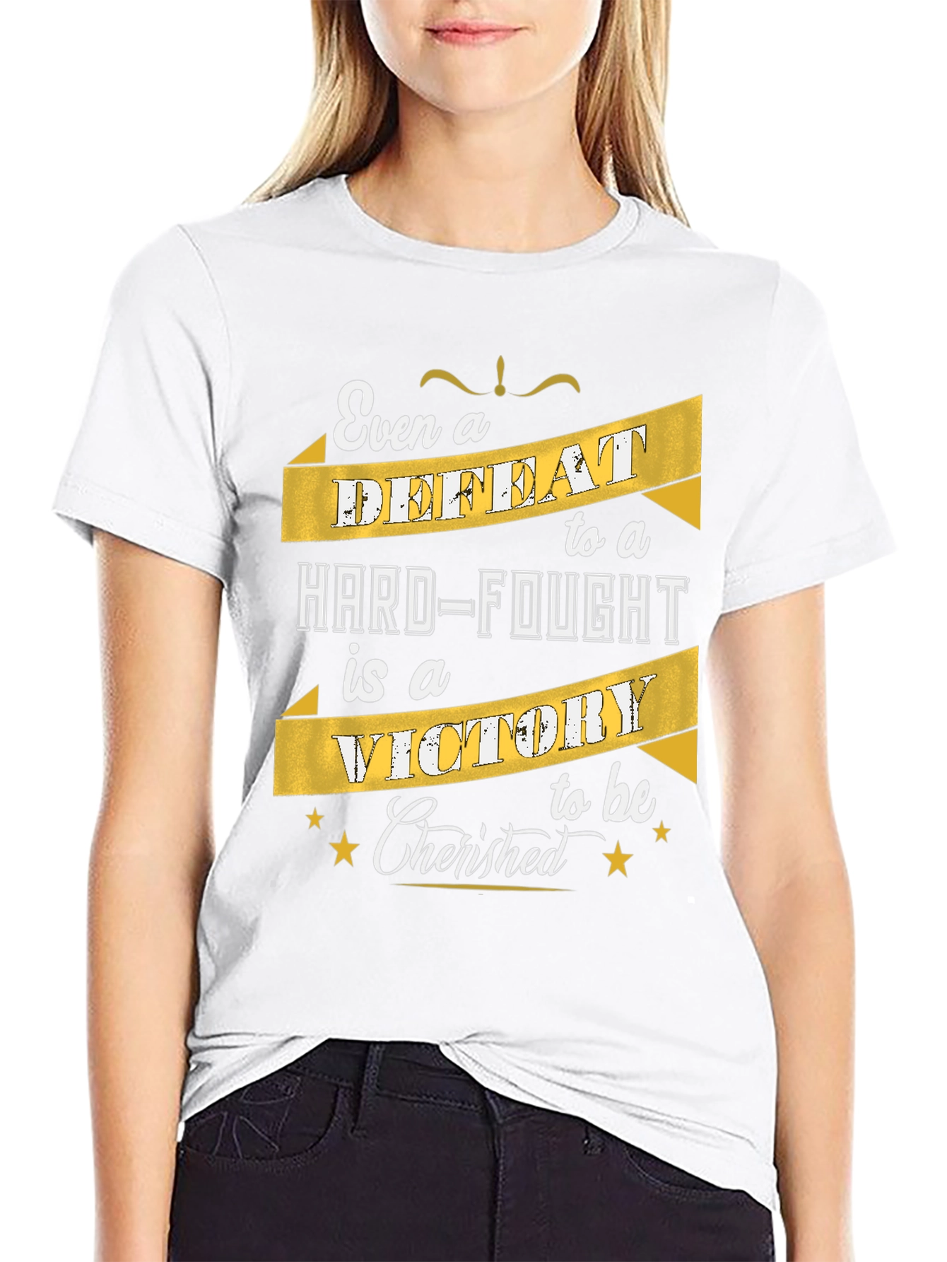 Motivational T-Shirt: Even a Defeat is a Victory