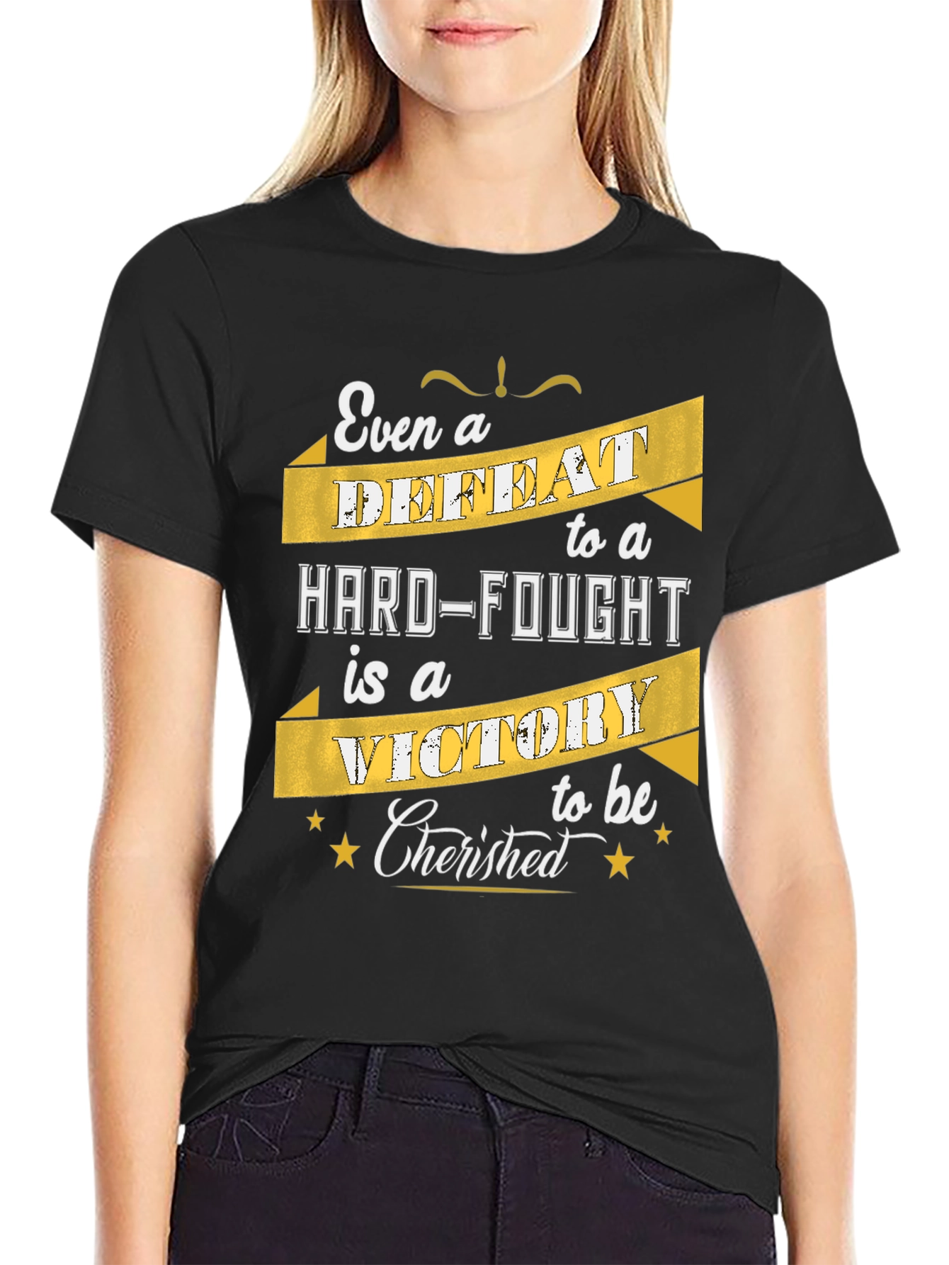 Motivational T-Shirt: Even a Defeat is a Victory