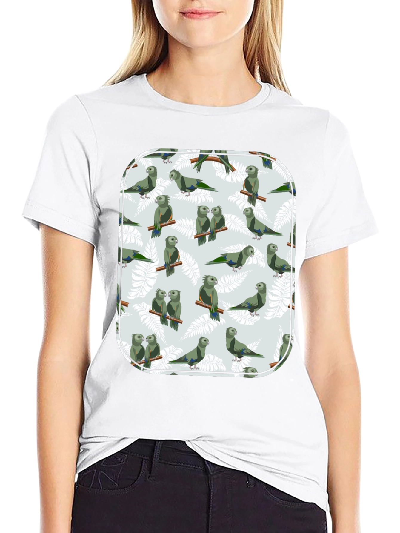 Parrot Print T-Shirt - Unique Graphic Tee
