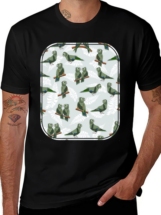 Parrot Print T-Shirt - Unique Graphic Tee