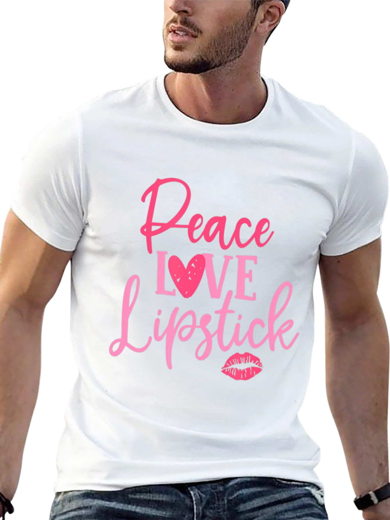 Peace Love Lipstick Graphic Tee