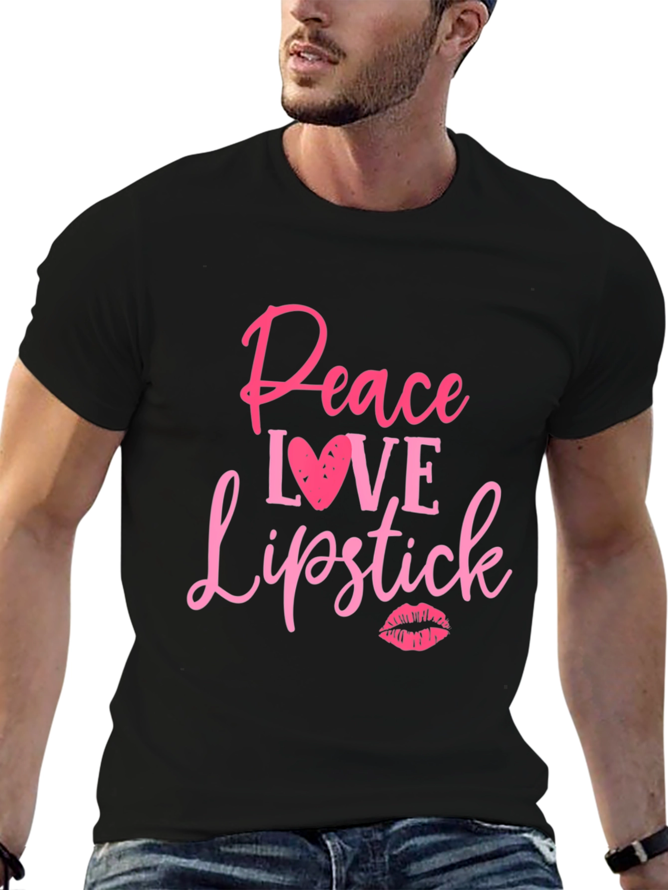 Peace Love Lipstick Graphic Tee