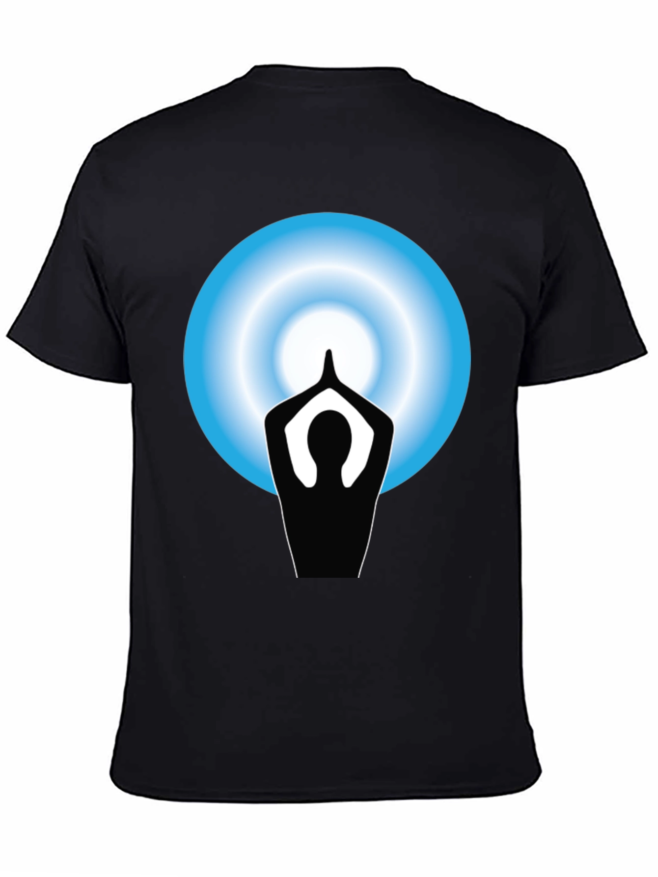 Yoga Meditation Graphic Black T-Shirt