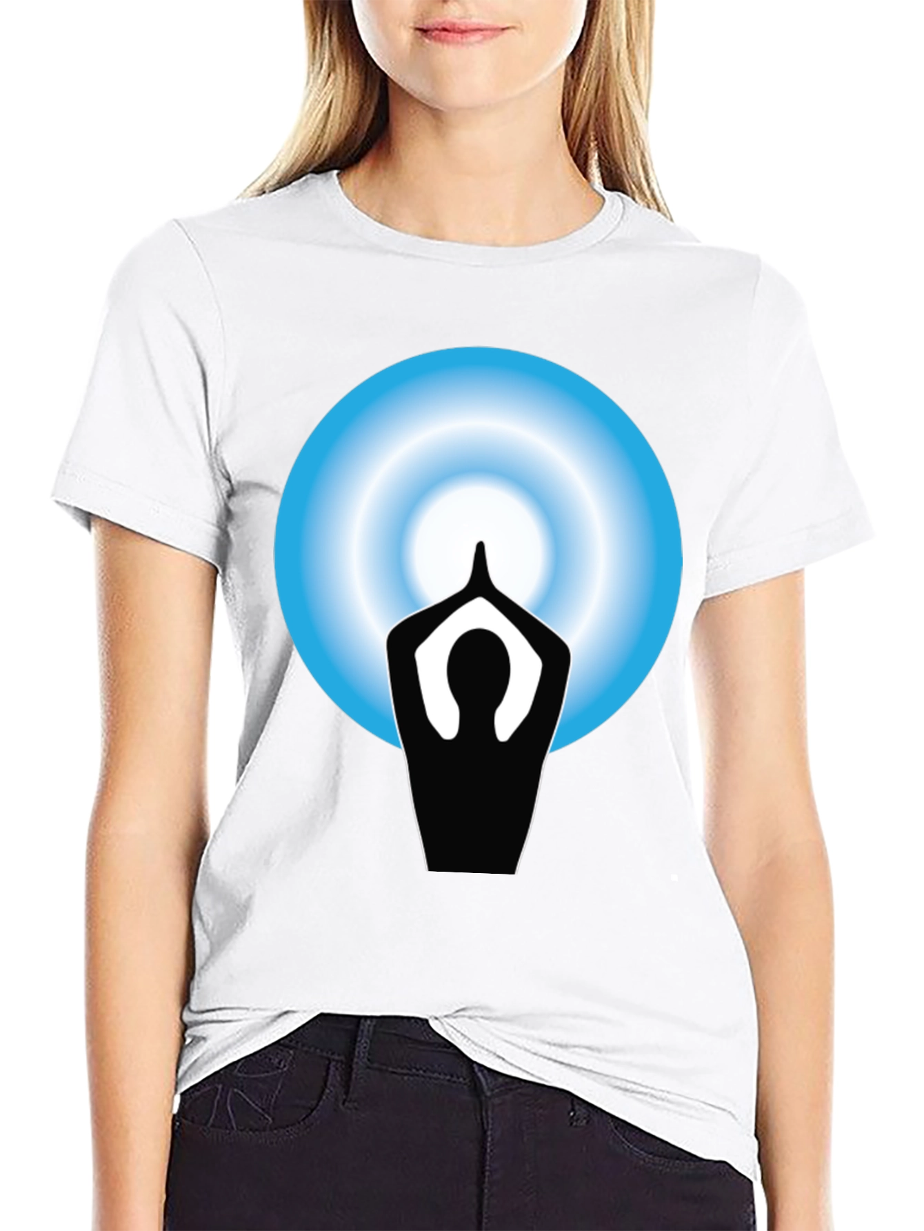 Yoga Meditation Graphic Black T-Shirt