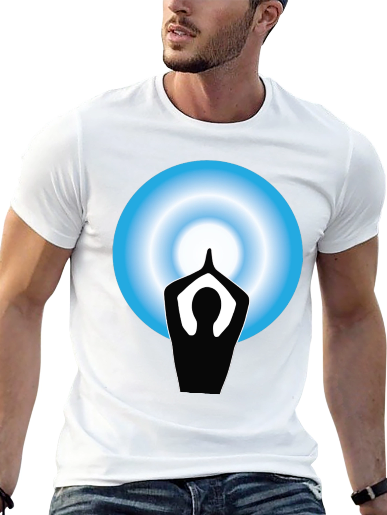 Yoga Meditation Graphic Black T-Shirt