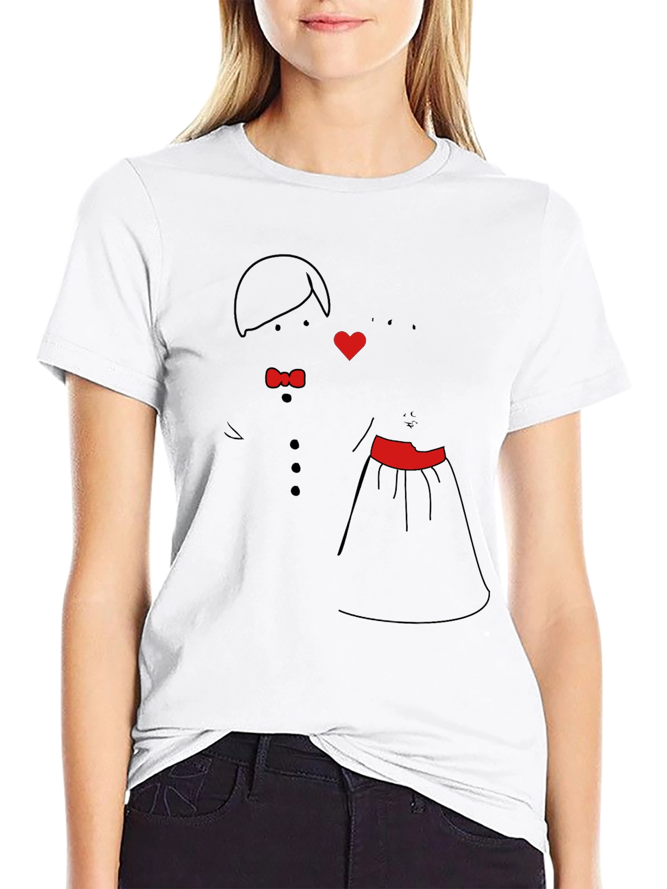 Cute Bride & Groom Graphic Tee