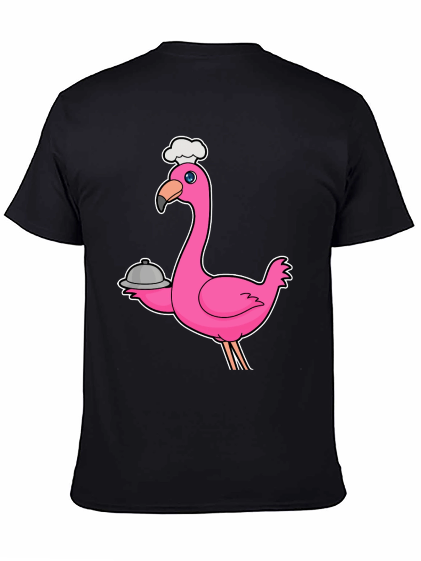 Chef Flamingo Black T-Shirt - Funny Foodie Tee