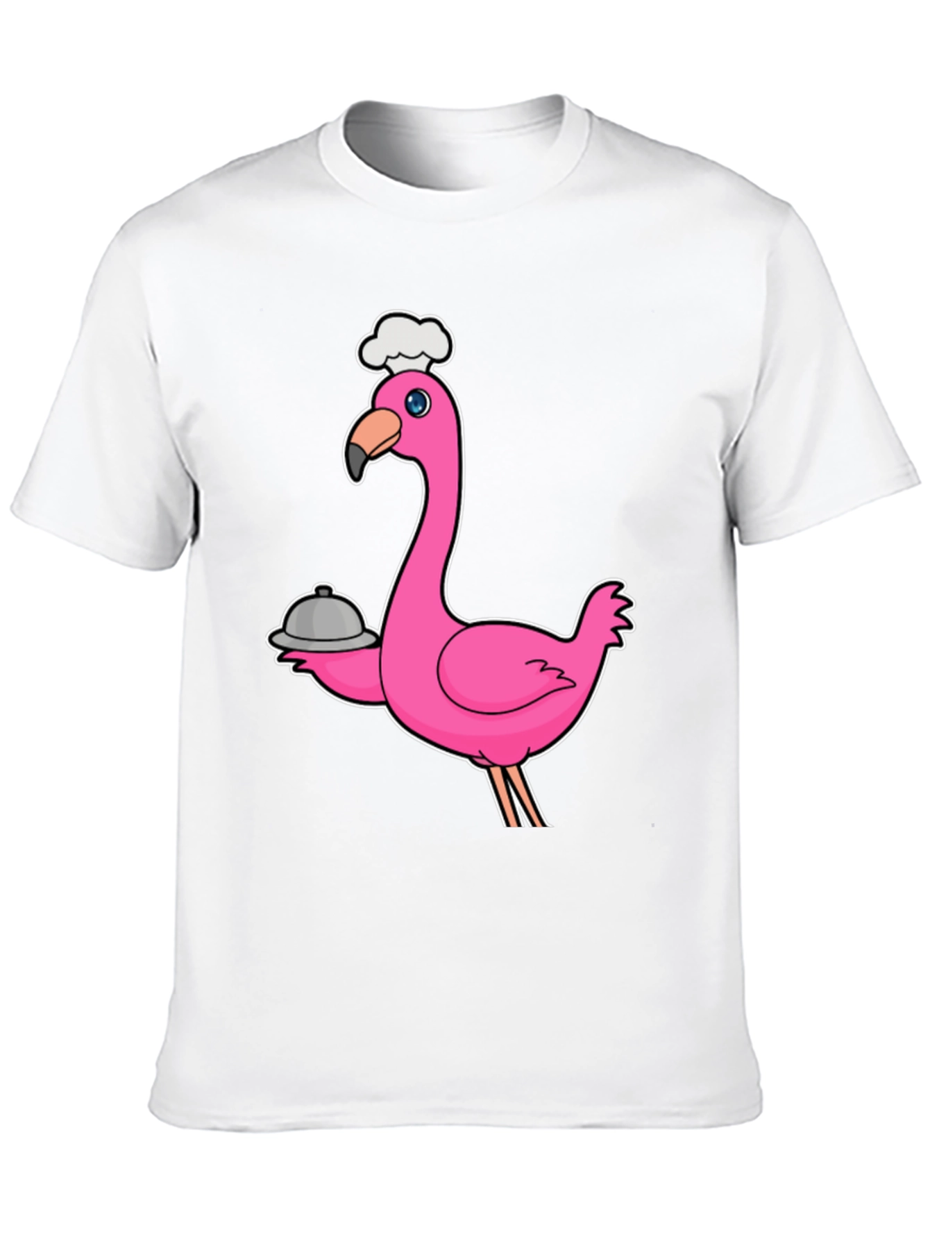 Chef Flamingo Black T-Shirt - Funny Foodie Tee