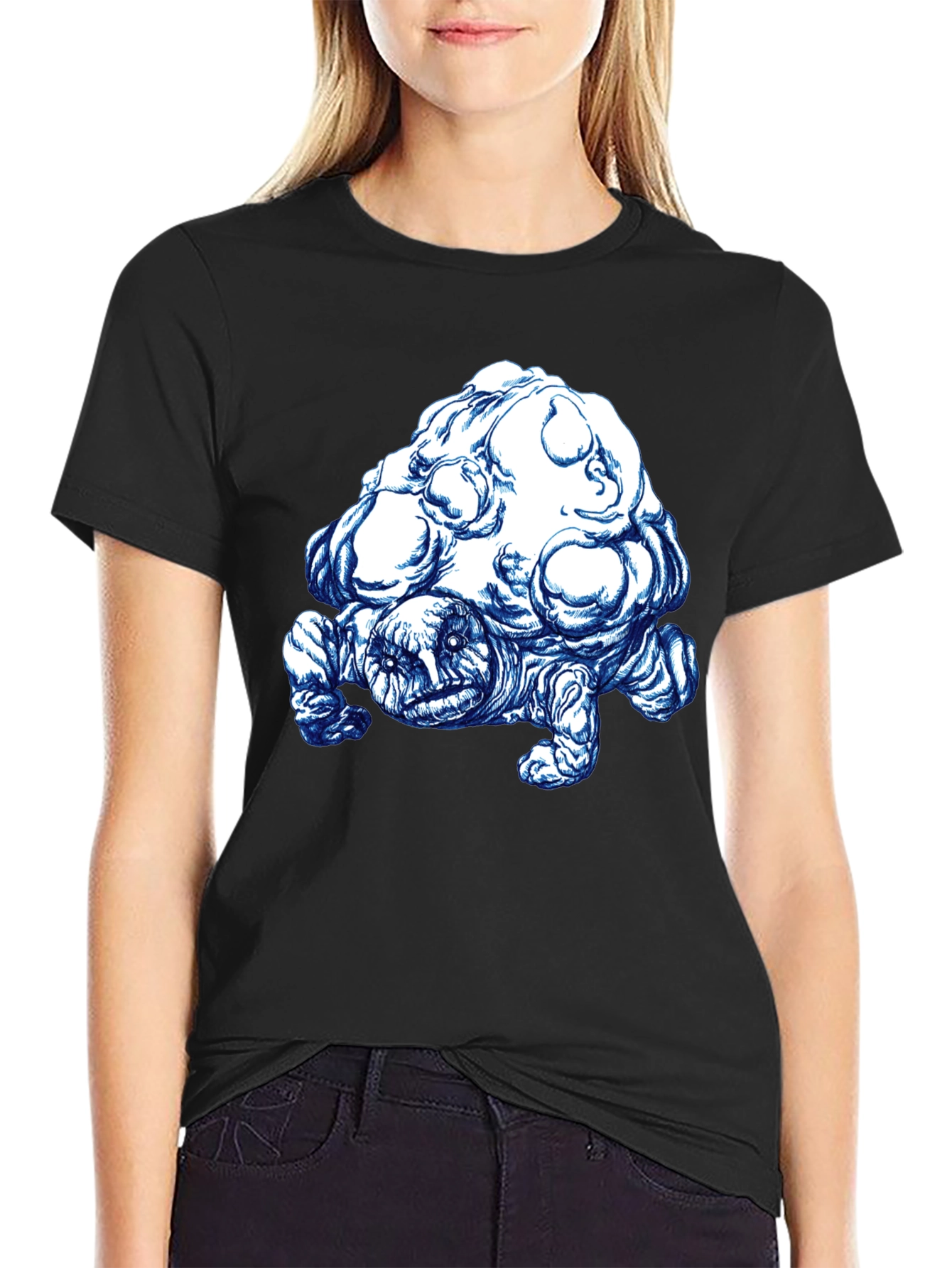 Cool Turtle Graphic T-Shirt - Black Cotton Blend