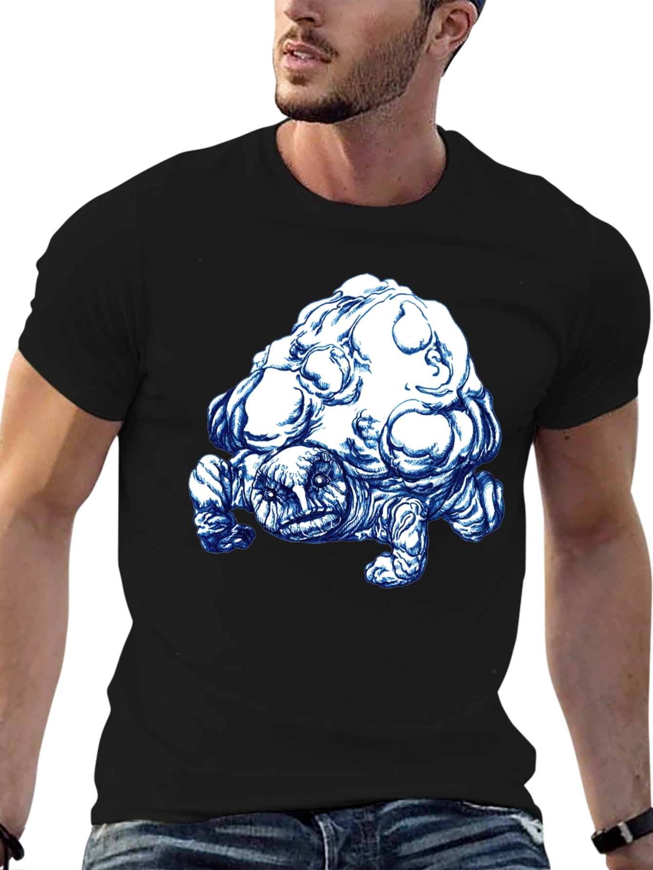 Cool Turtle Graphic T-Shirt - Black Cotton Blend