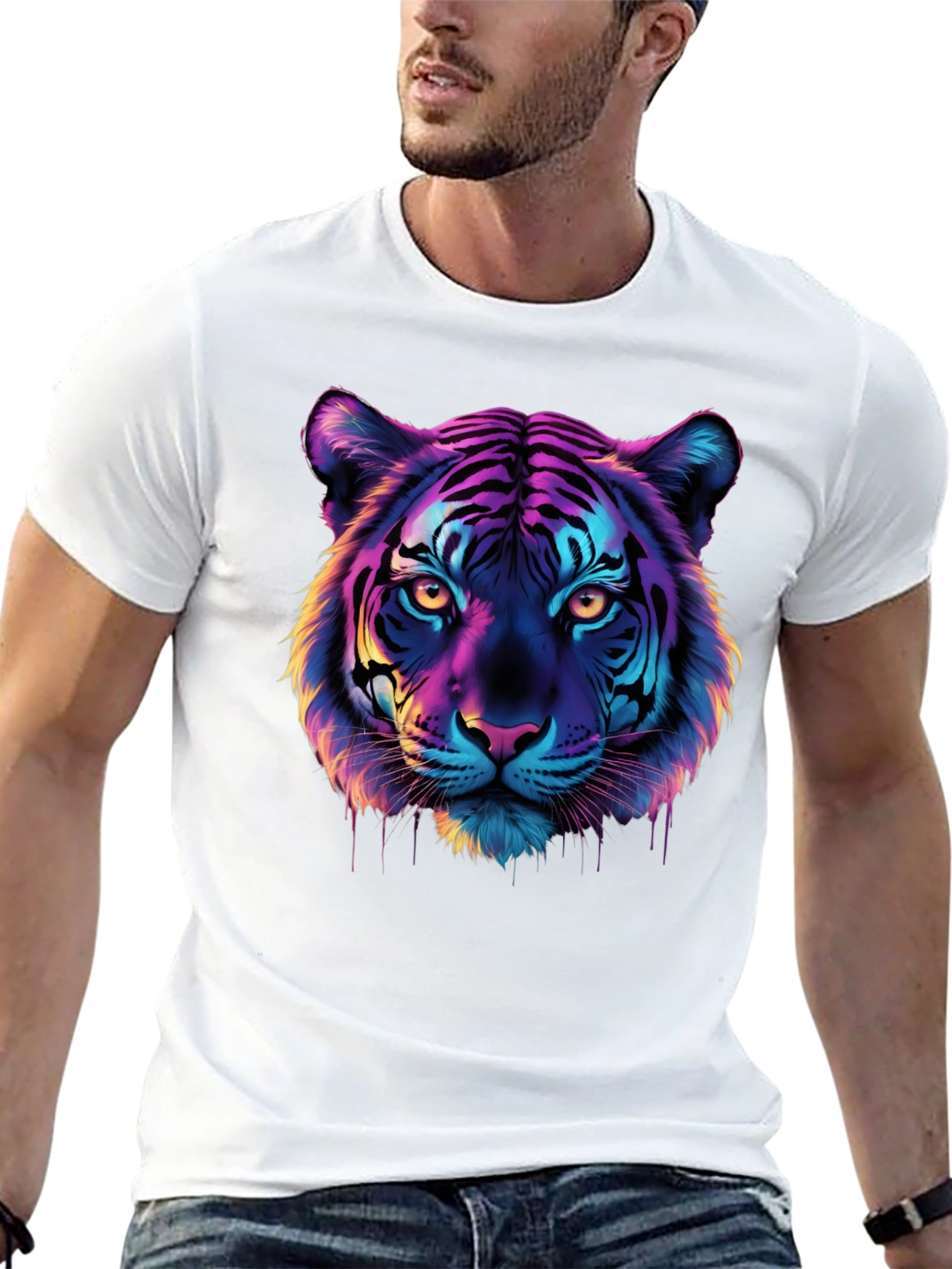 Vivid Tiger Graphic Tee - Bold Style