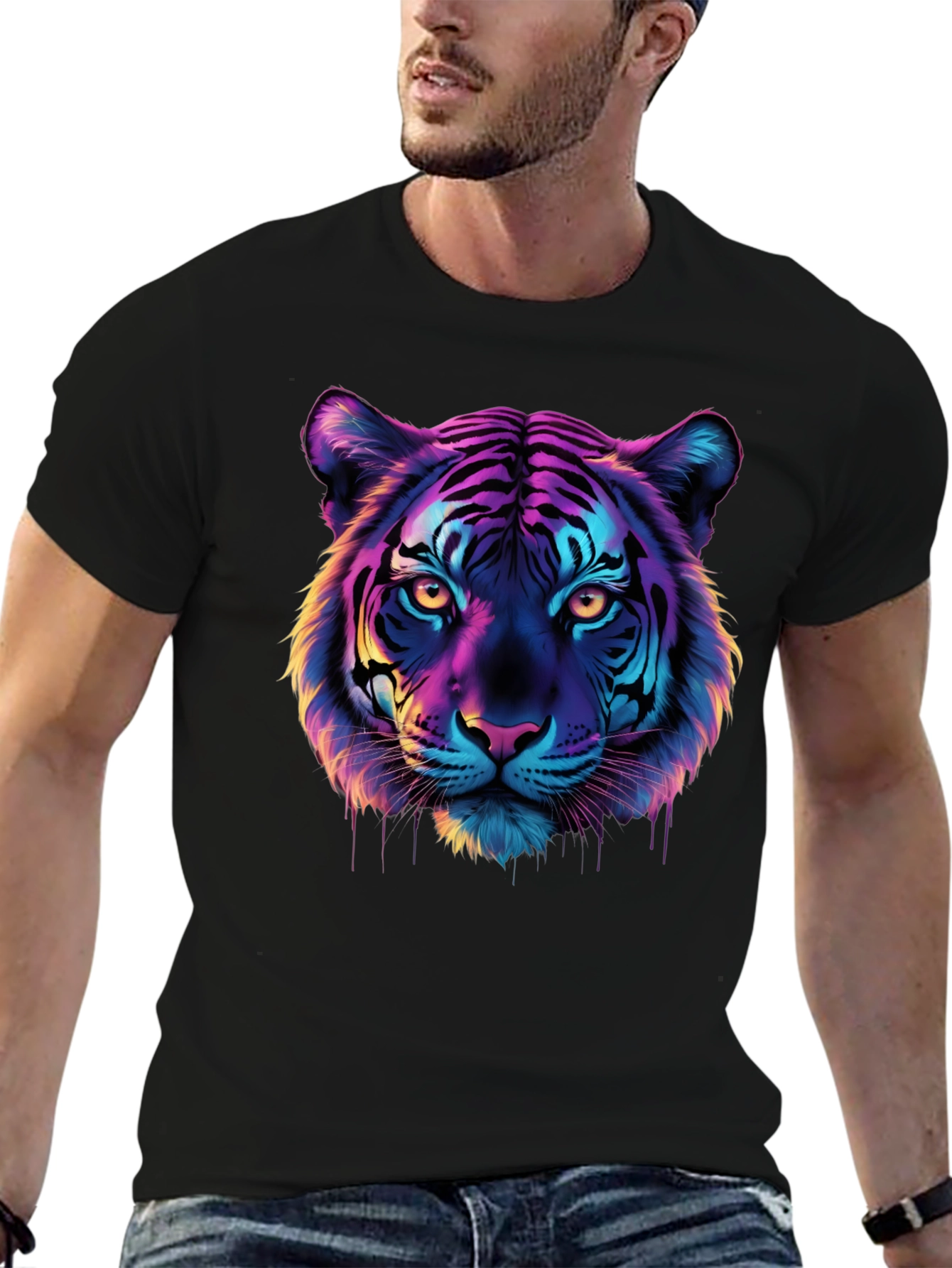 Vivid Tiger Graphic Tee - Bold Style