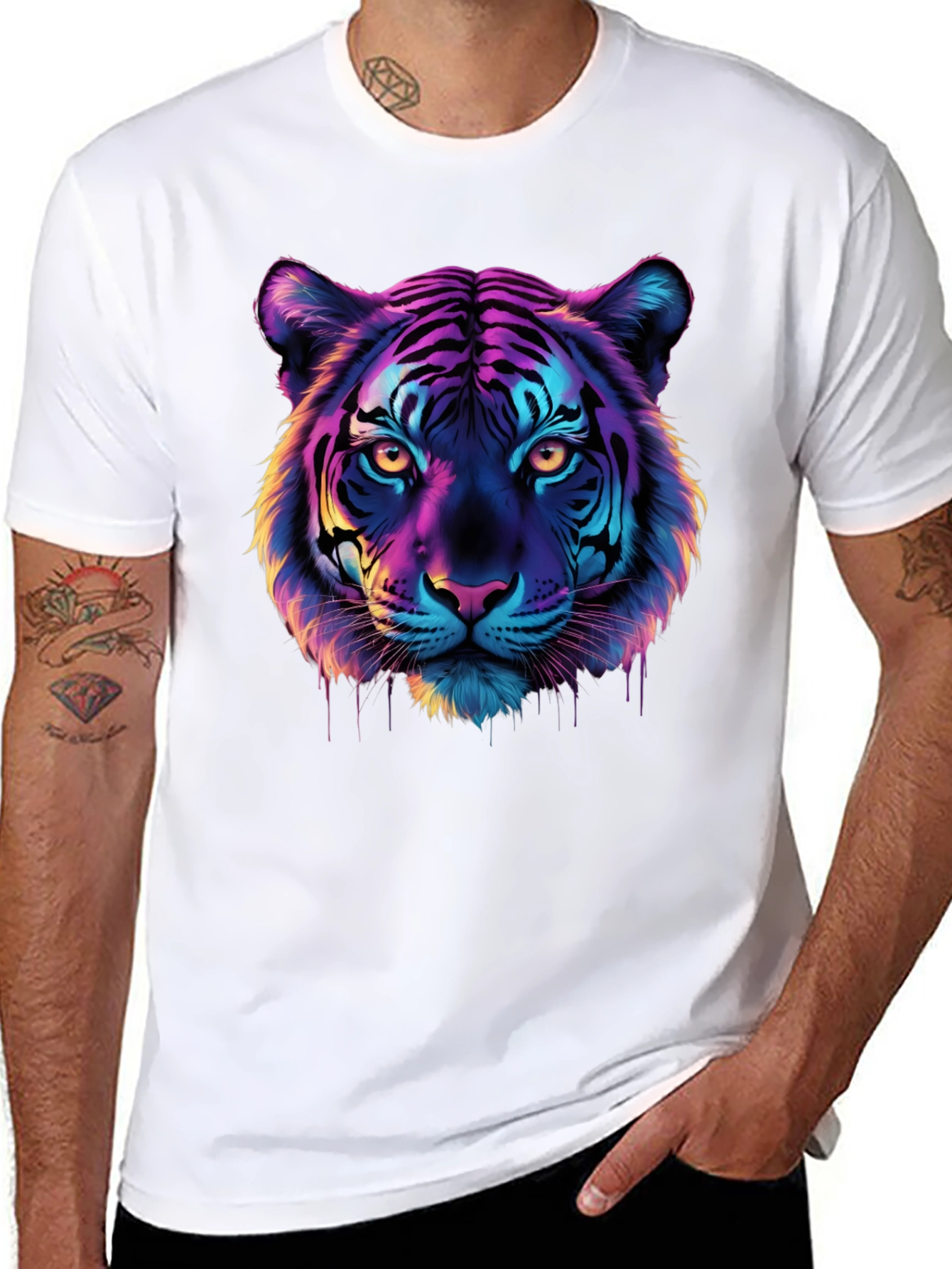 Vivid Tiger Graphic Tee - Bold Style