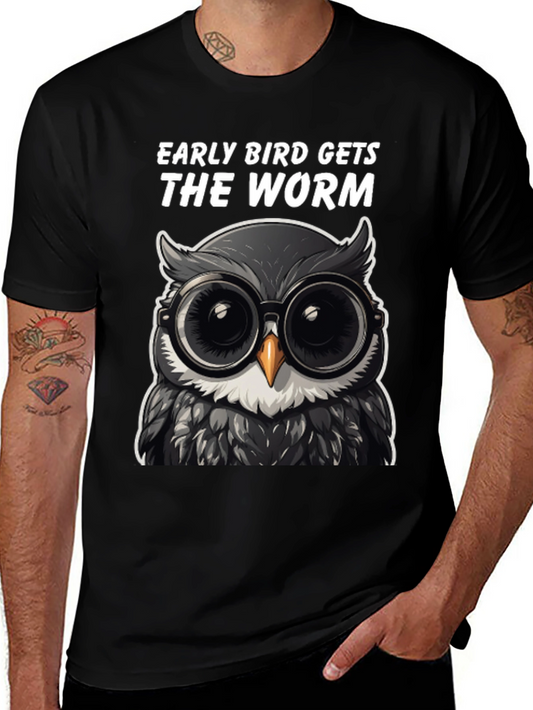 Early Bird Owl T-Shirt: Funny Birdwatching Tee