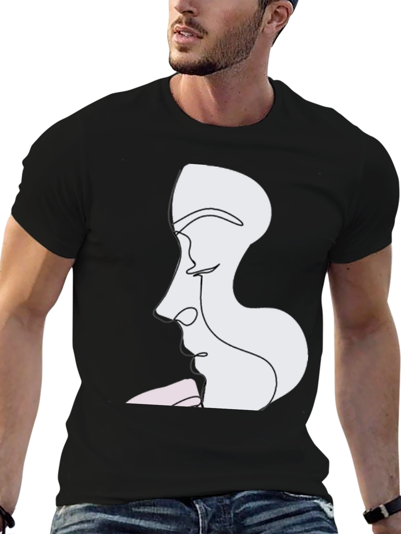 Abstract Faces Graphic Tee - Modern Art T-Shirt