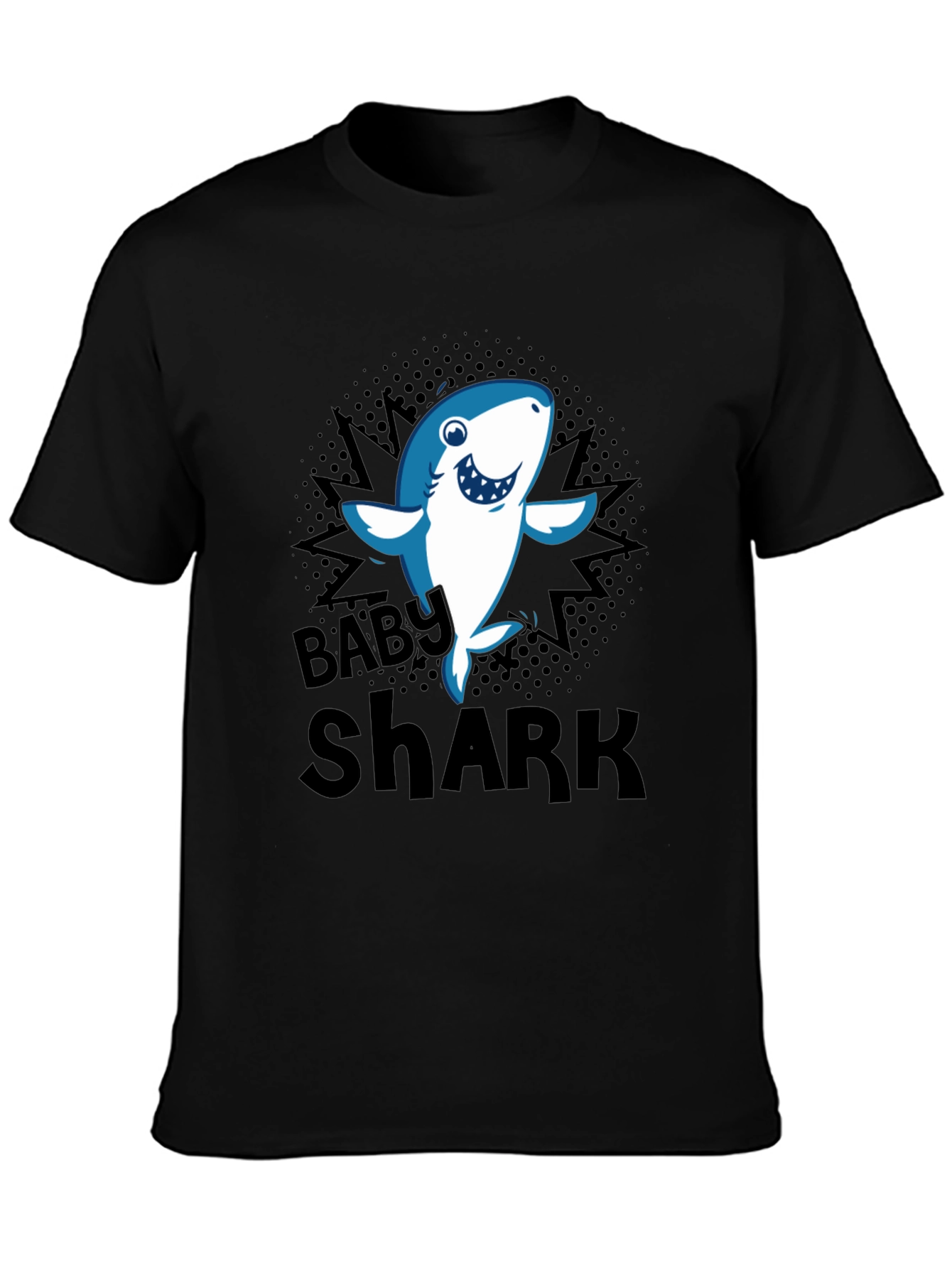 Baby Shark Graphic T-Shirt - Black Cotton Blend
