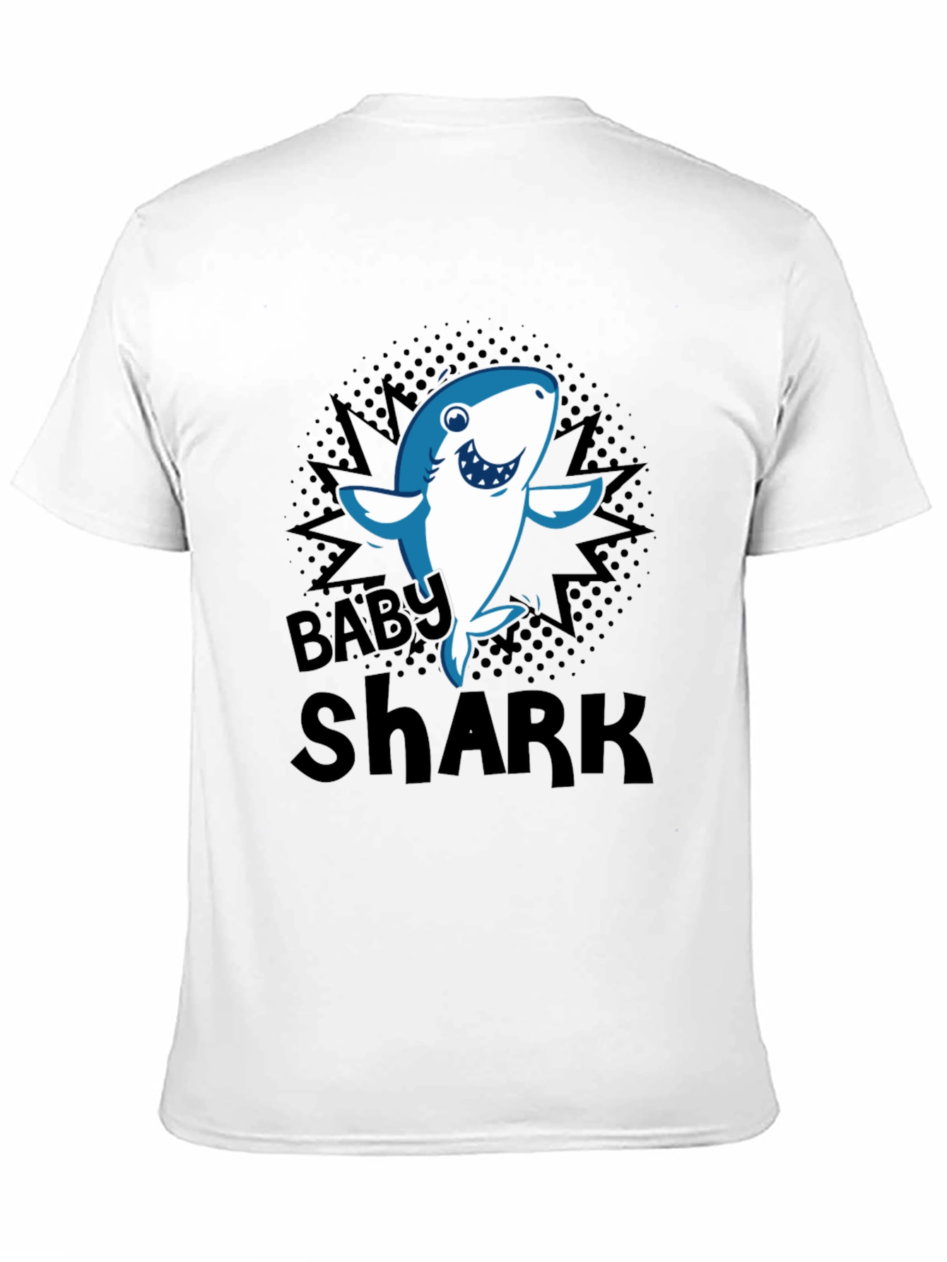 Baby Shark Graphic T-Shirt - Black Cotton Blend