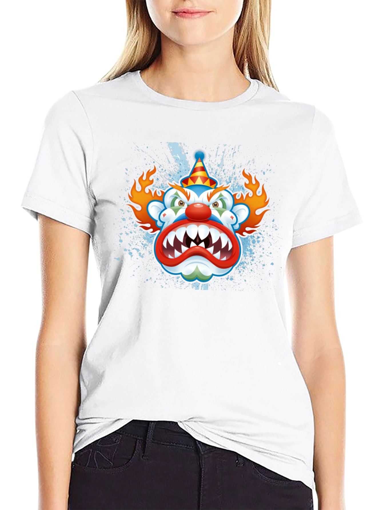 Creepy Clown Graphic Black T-Shirt