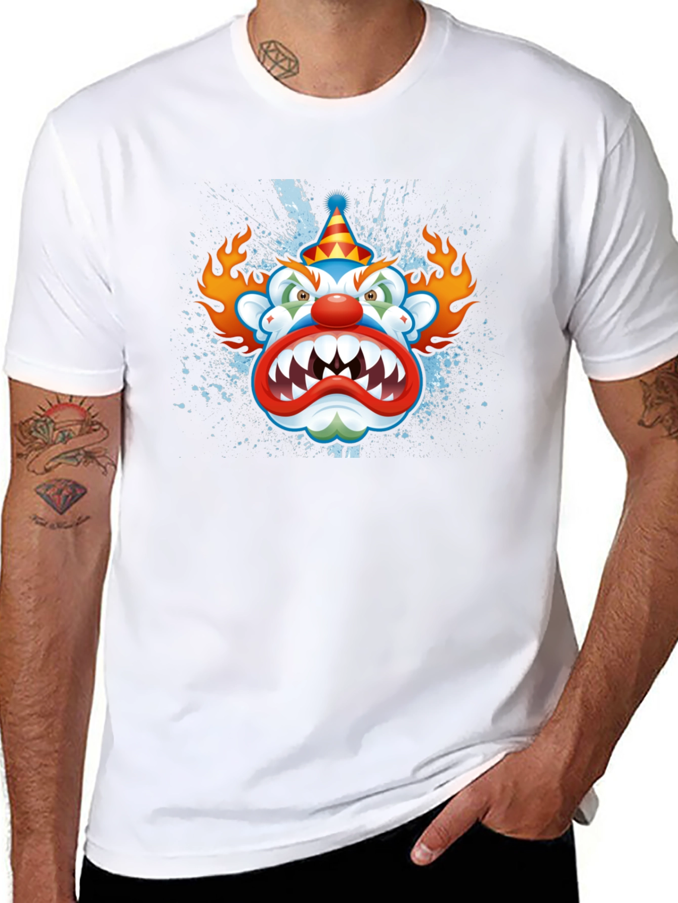 Creepy Clown Graphic Black T-Shirt