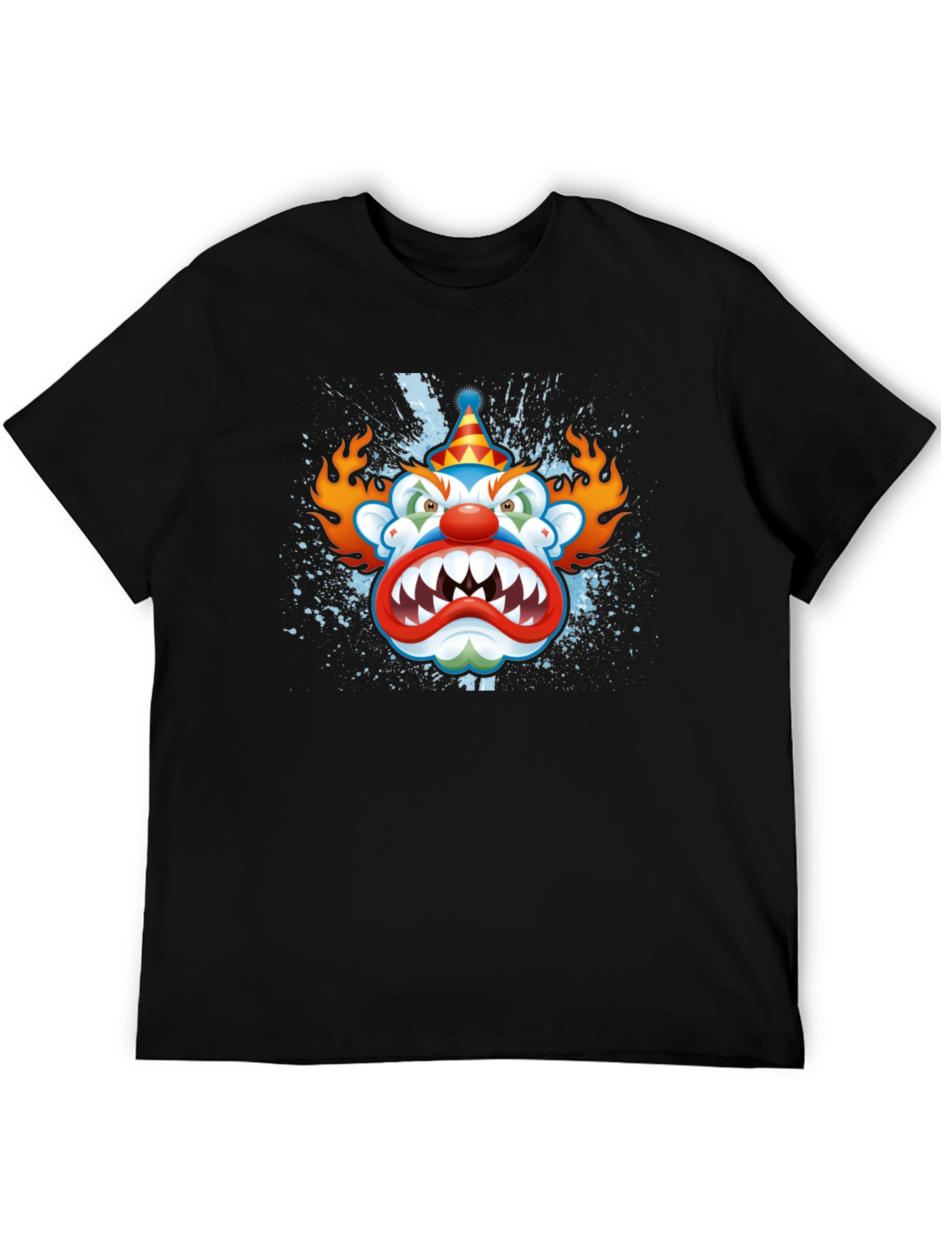 Creepy Clown Graphic Black T-Shirt