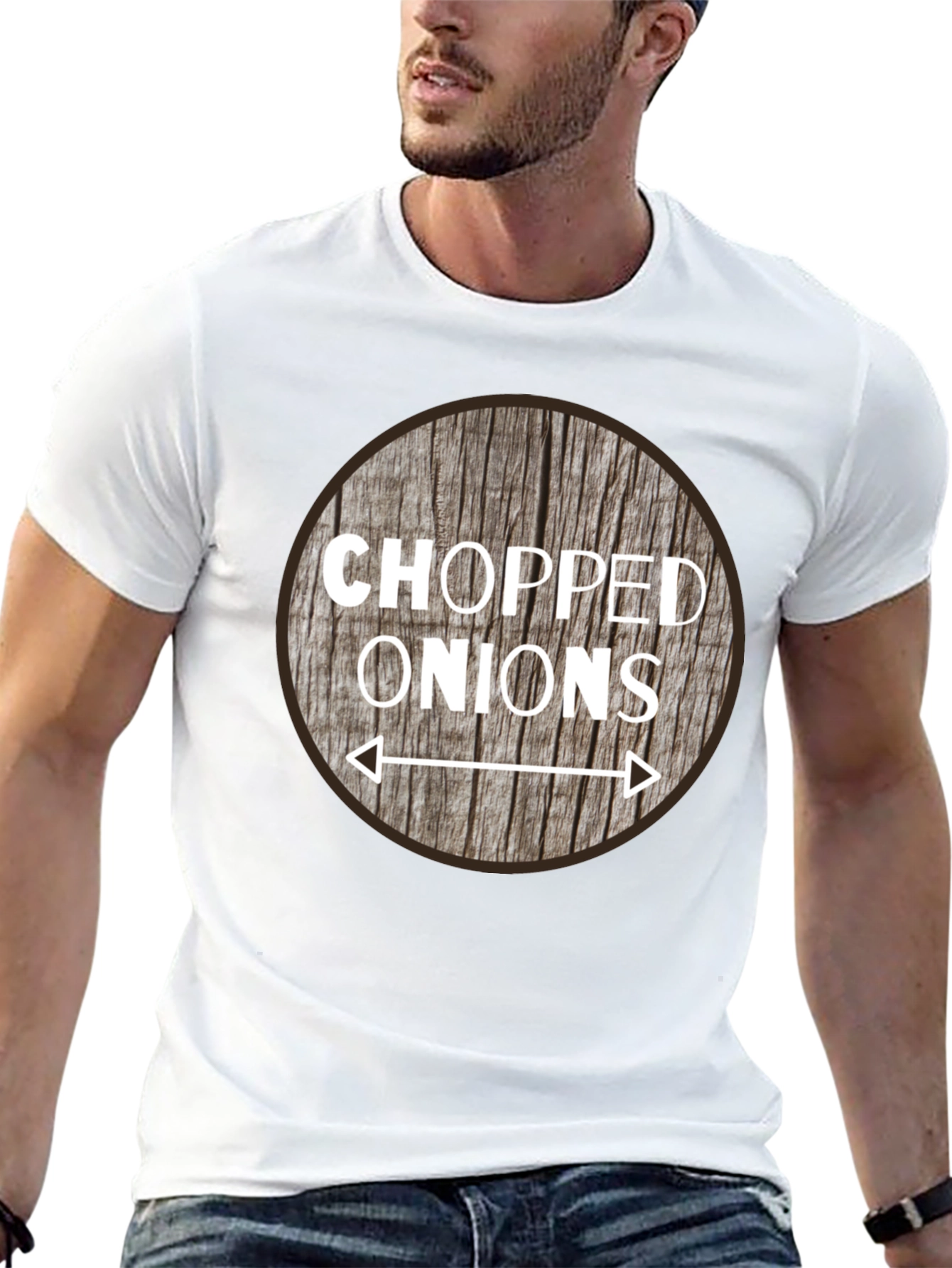 Chopped Onions Graphic Tee - Novelty Food Shirt