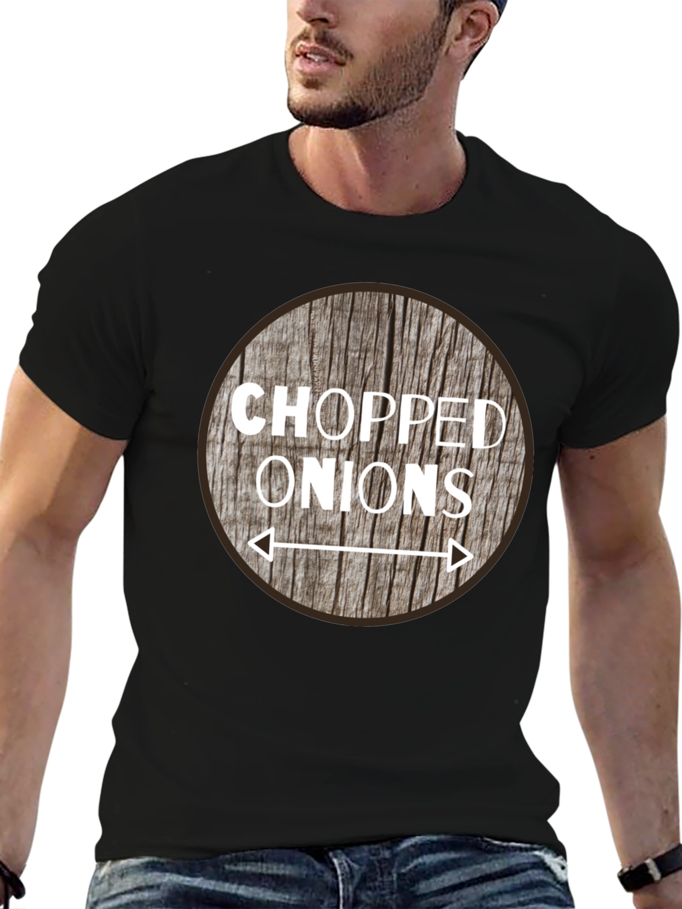 Chopped Onions Graphic Tee - Novelty Food Shirt