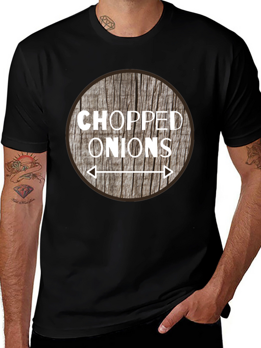 Chopped Onions Graphic Tee - Novelty Food Shirt