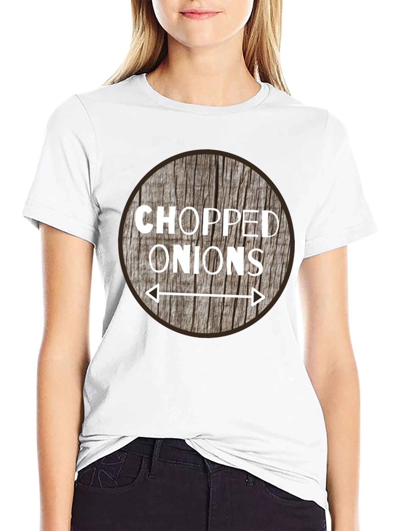 Chopped Onions Graphic Tee - Novelty Food Shirt